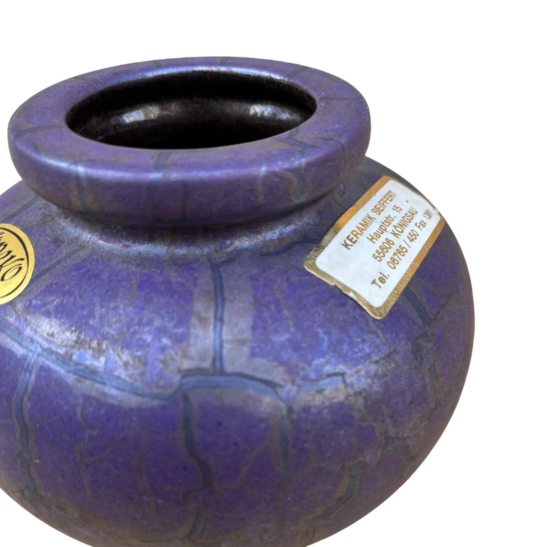 Vase, violet stoneware, Jopeko Keramik, Germany, 1970s - 127381