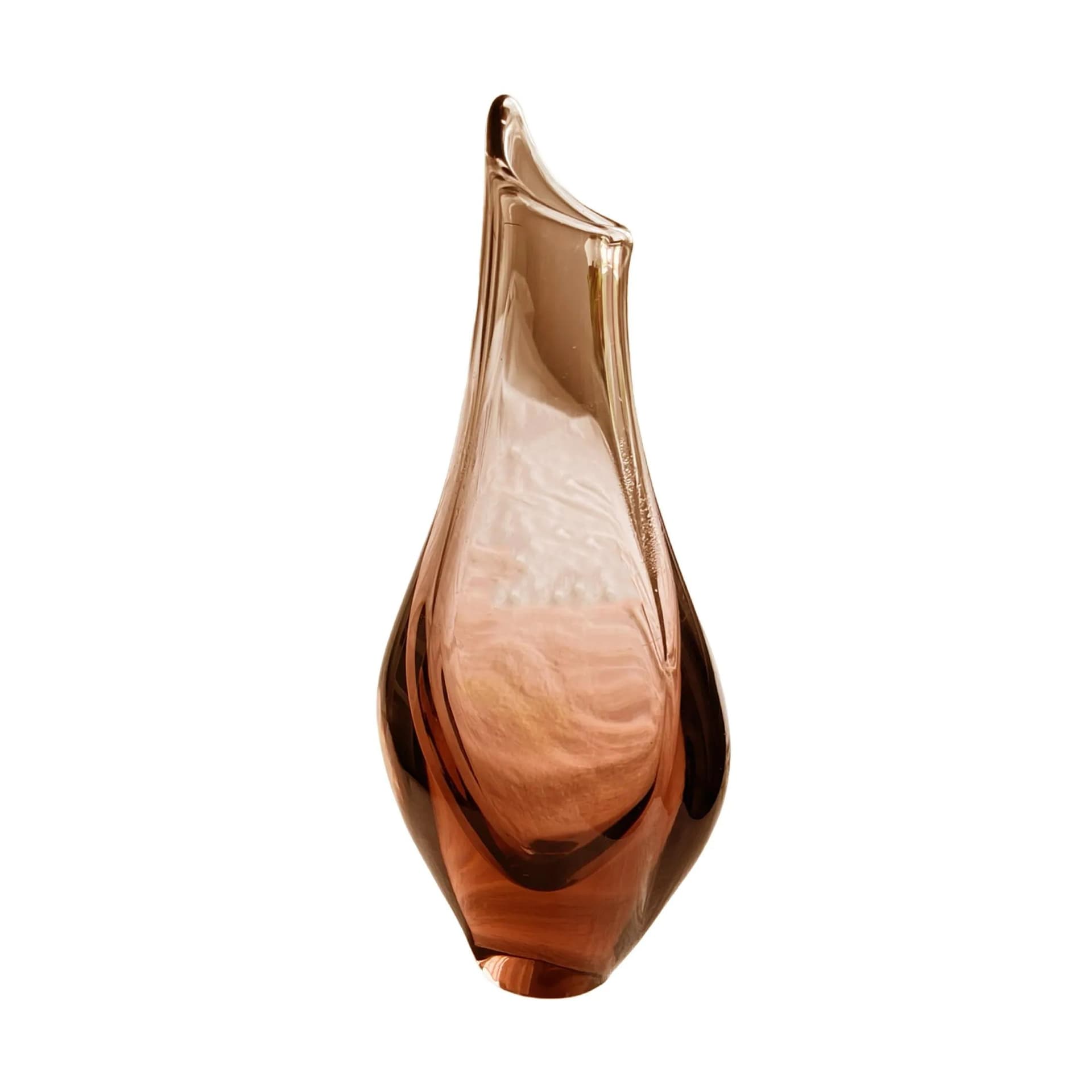 Wazon, szkło różowy, proj. M. Klinger, Železny Brod Sklo, Czechosłowacja, lata 60. - 127352