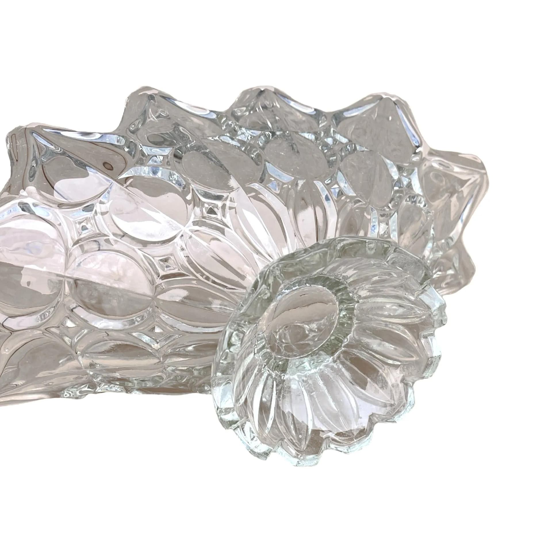 Decorative bowl, transparent glass, Bohemia, Czechoslovakia, 1970s - 127312