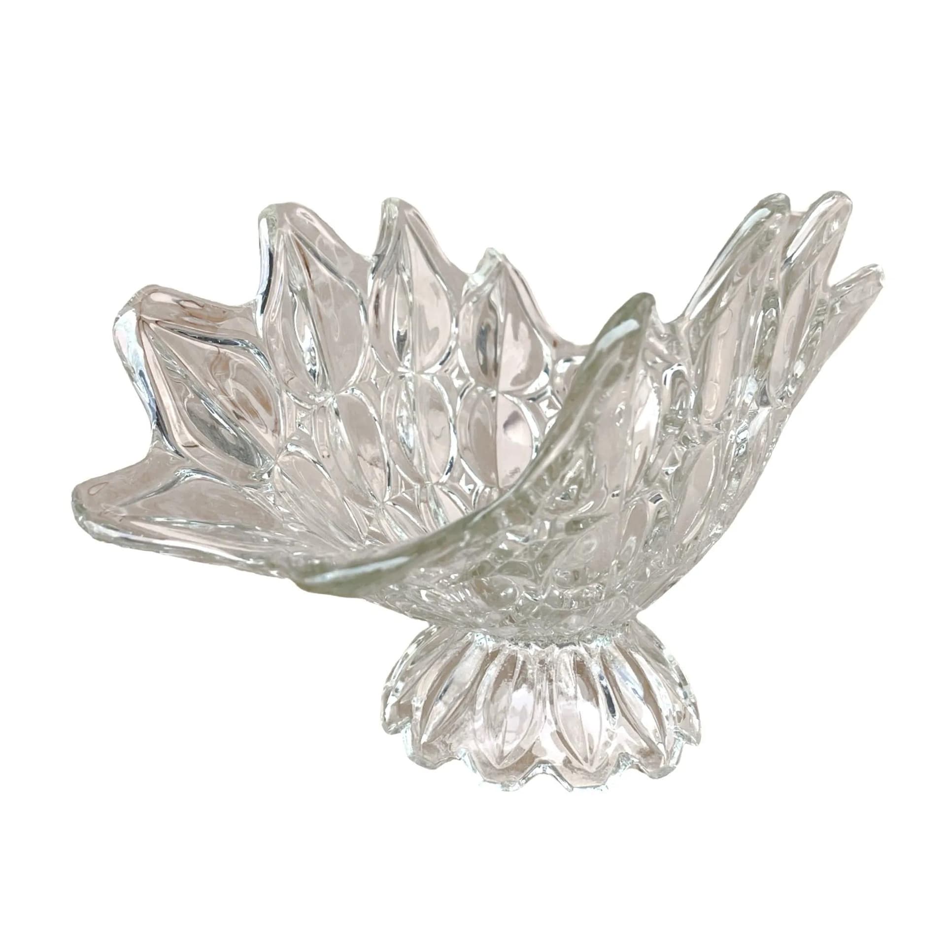 Decorative bowl, transparent glass, Bohemia, Czechoslovakia, 1970s - 127313