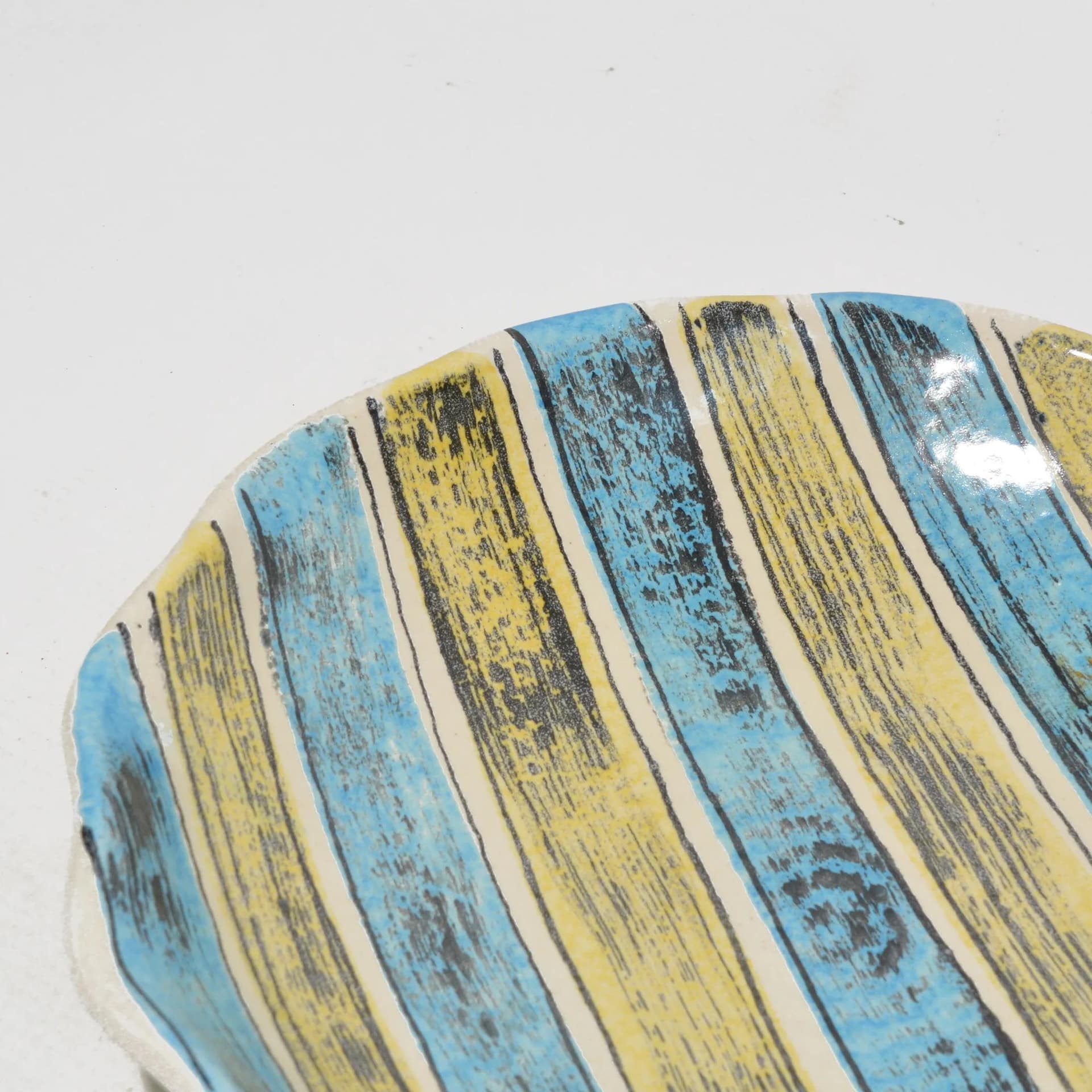 Bowl, turquoise stoneware, Strehla, Germany, 1970s. - 127217