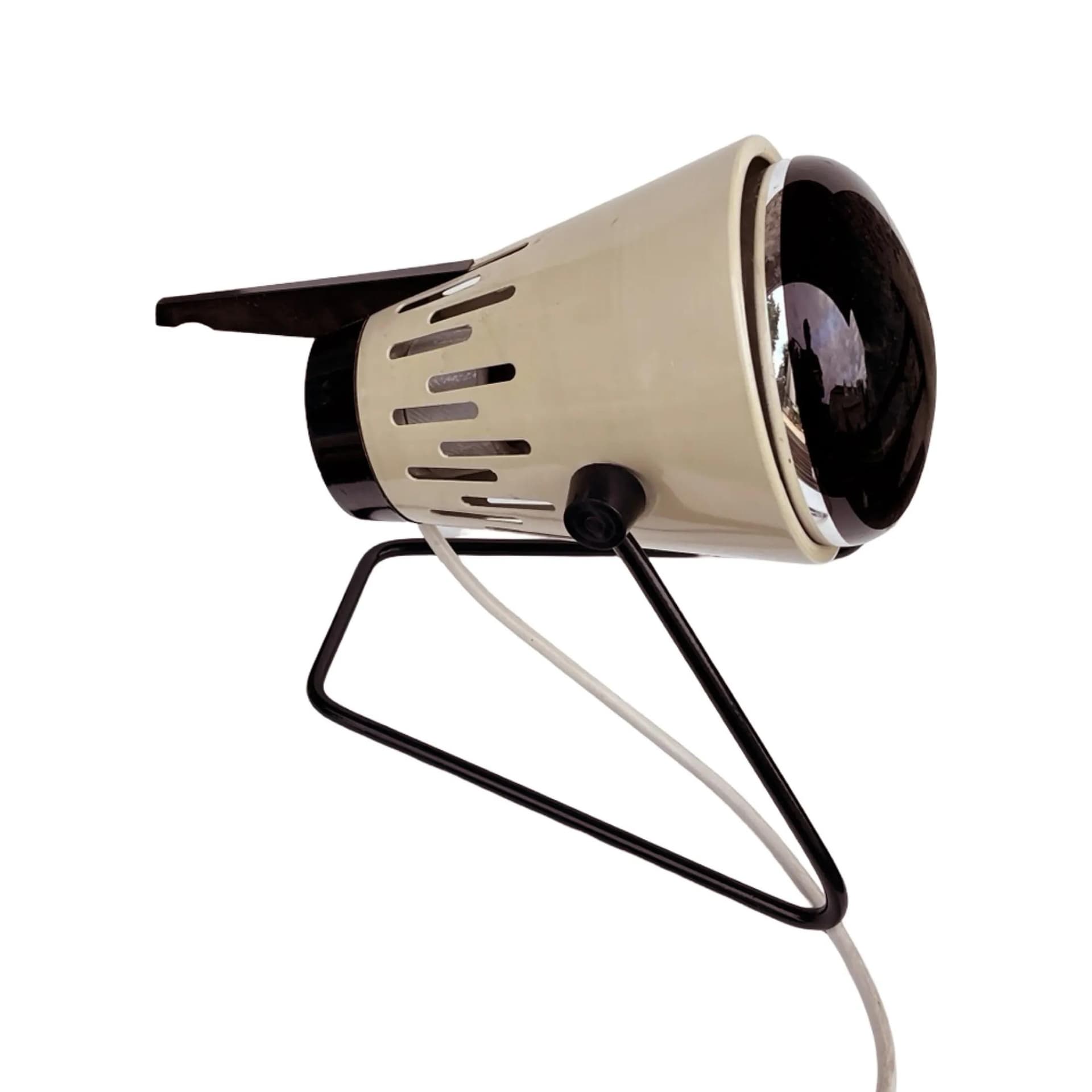 Lampa stołowa Space Age, biały, metal bakelit, Niemcy, lata 60. - 127209