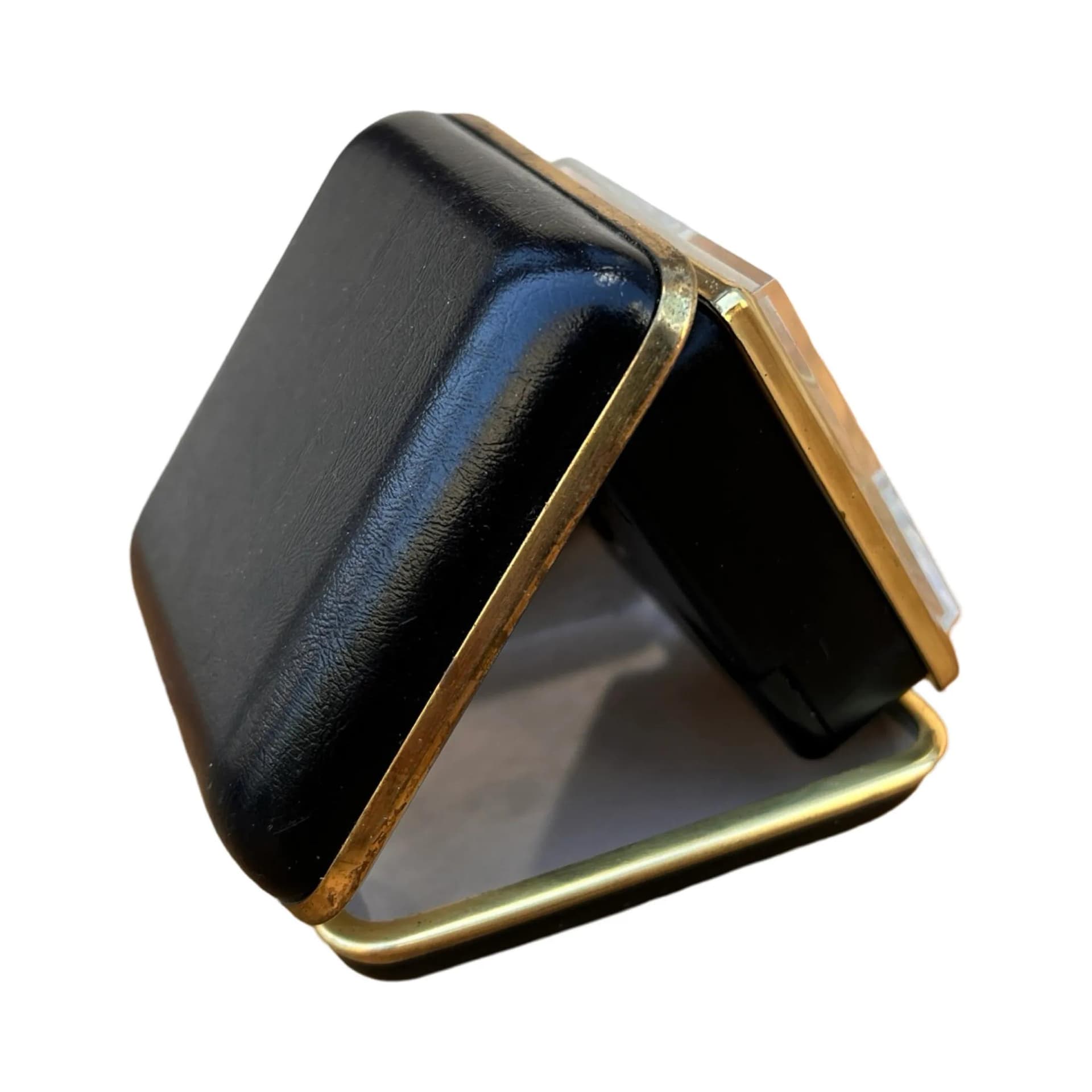 Budzik podróżny, Meister-Anker, srebrny, plastik, Niemcy, lata 70. - 127158