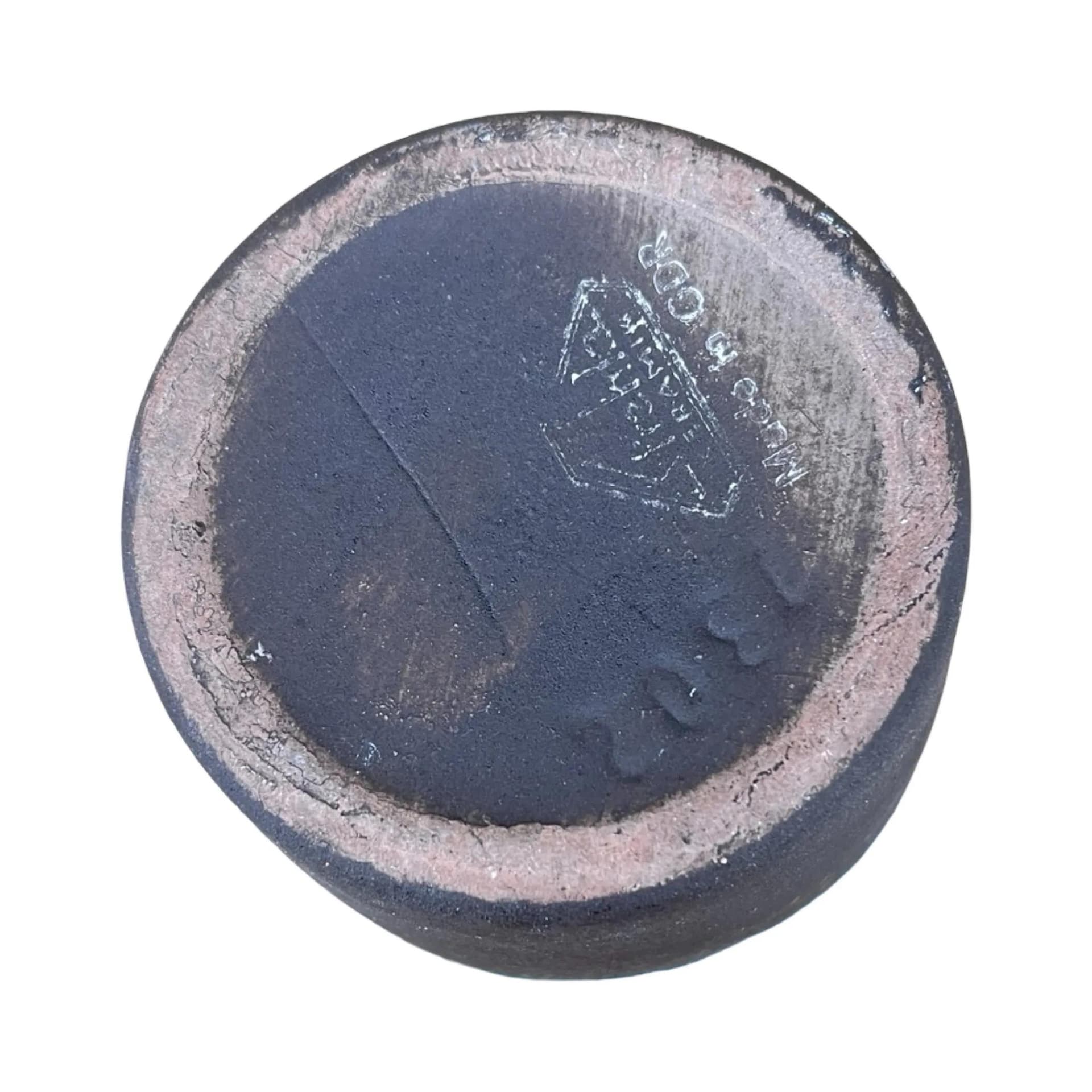 Wazon fat lava, szary, kamionka, Strehla Keramik, Niemcy, lata 70. - 127105