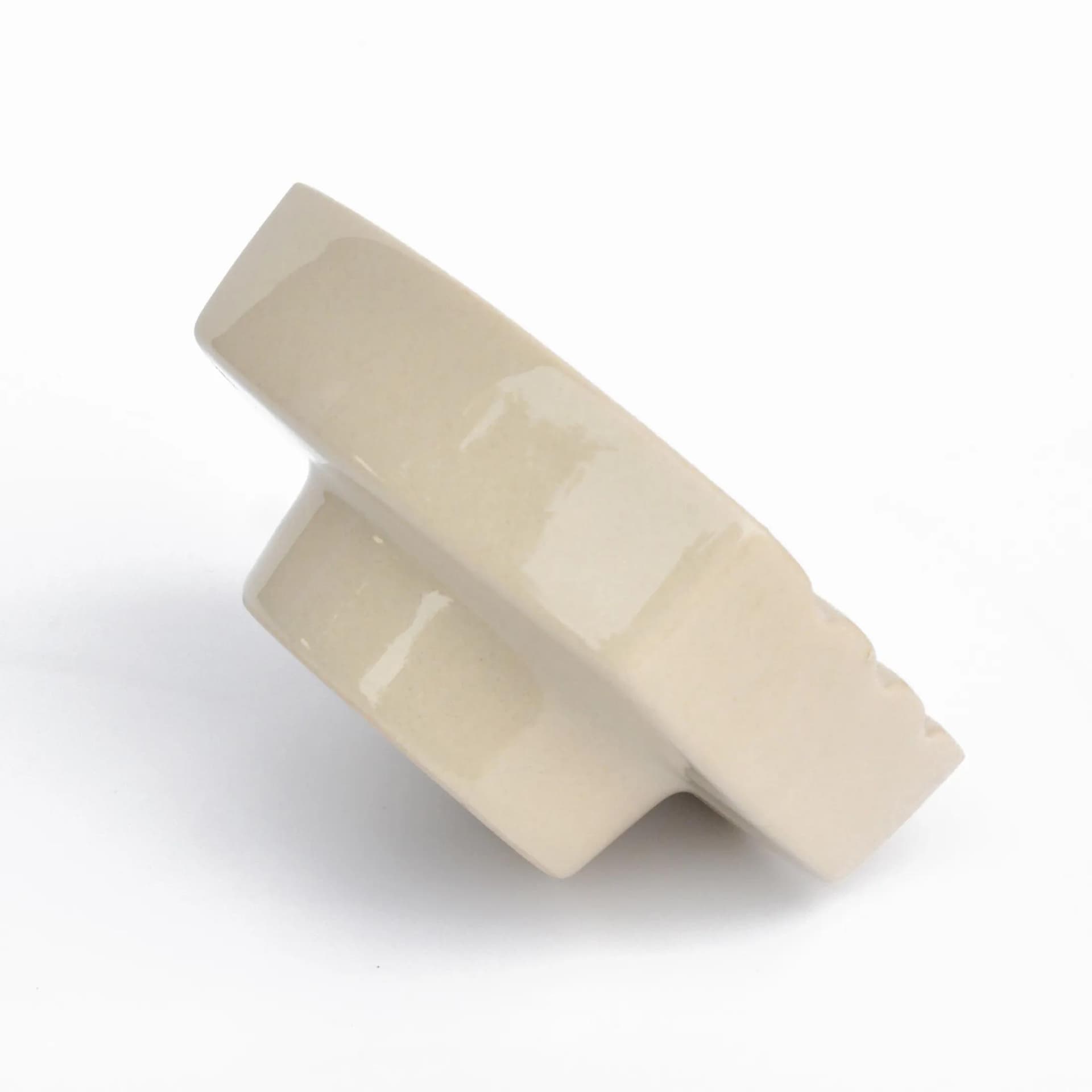 Ashtray Brussel, beige ceramic, Ditmar Urbach, Czechoslovakia, 1960s. - 127097