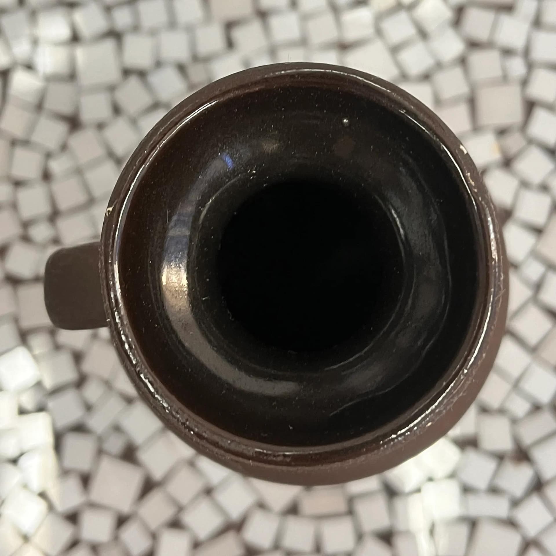 Wazon z uchem, multikolor, kamionka, Strehla Keramik, Niemcy, lata 70. - 127038