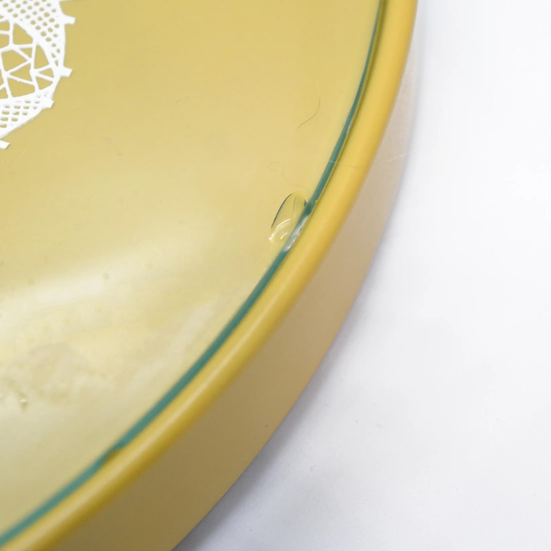 Patera obrotowa, żółty, szkło, tworzywo sztuczne, bakelit, Niemcy, lata 60. - 127023