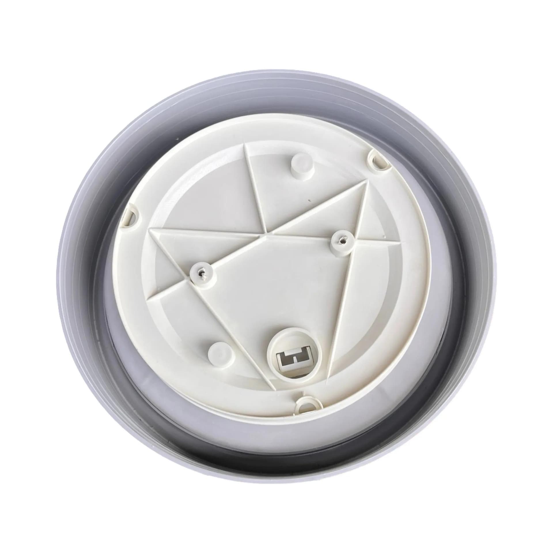 Plafon modernistyczny, szkło opalowe biały, metal szary, Massive, Belgia, lata 90. - 127010