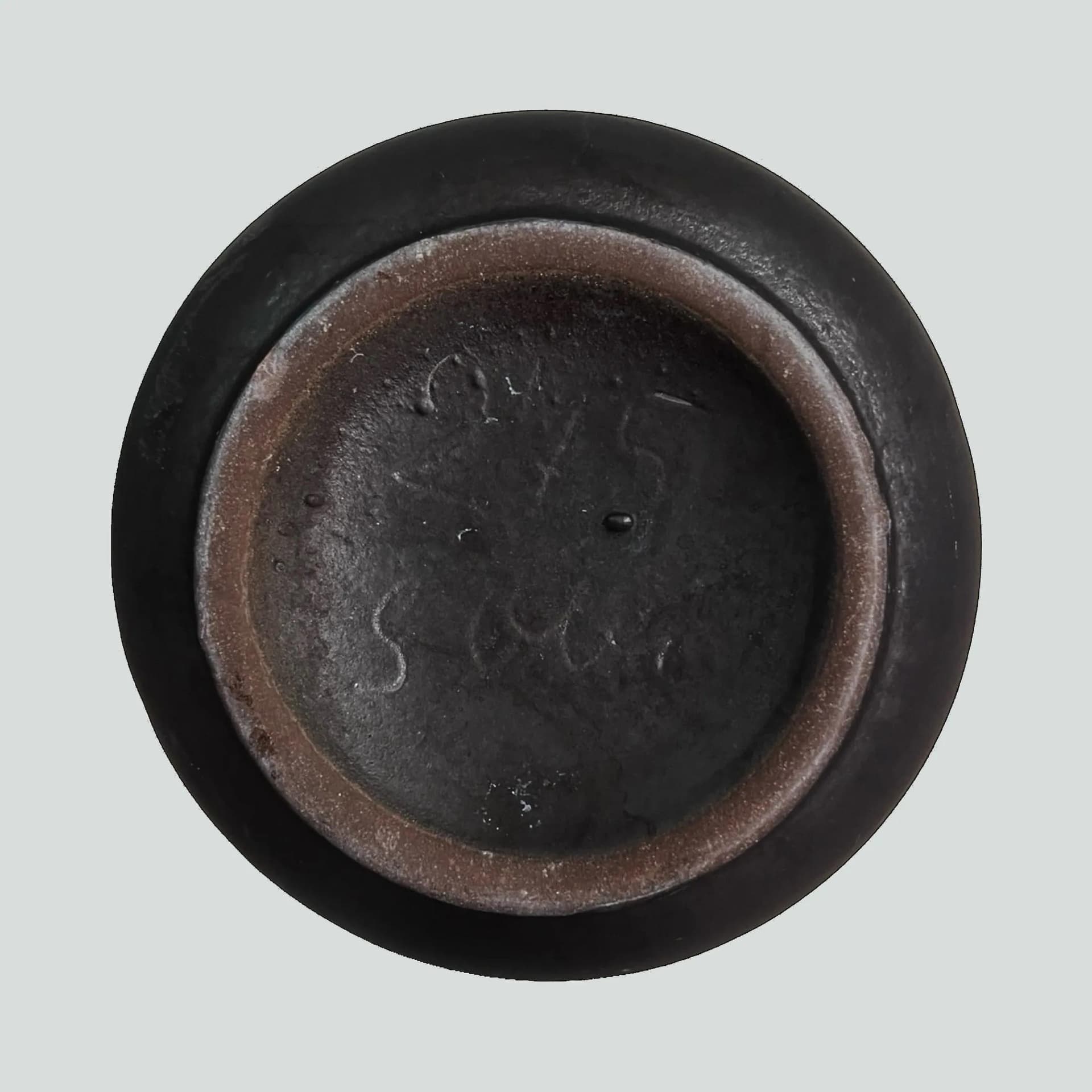 Wazon z uchem Gobi, brązowy ciemnozielony, kamionka, Ceramano, Niemcy, lata 70. - 126857