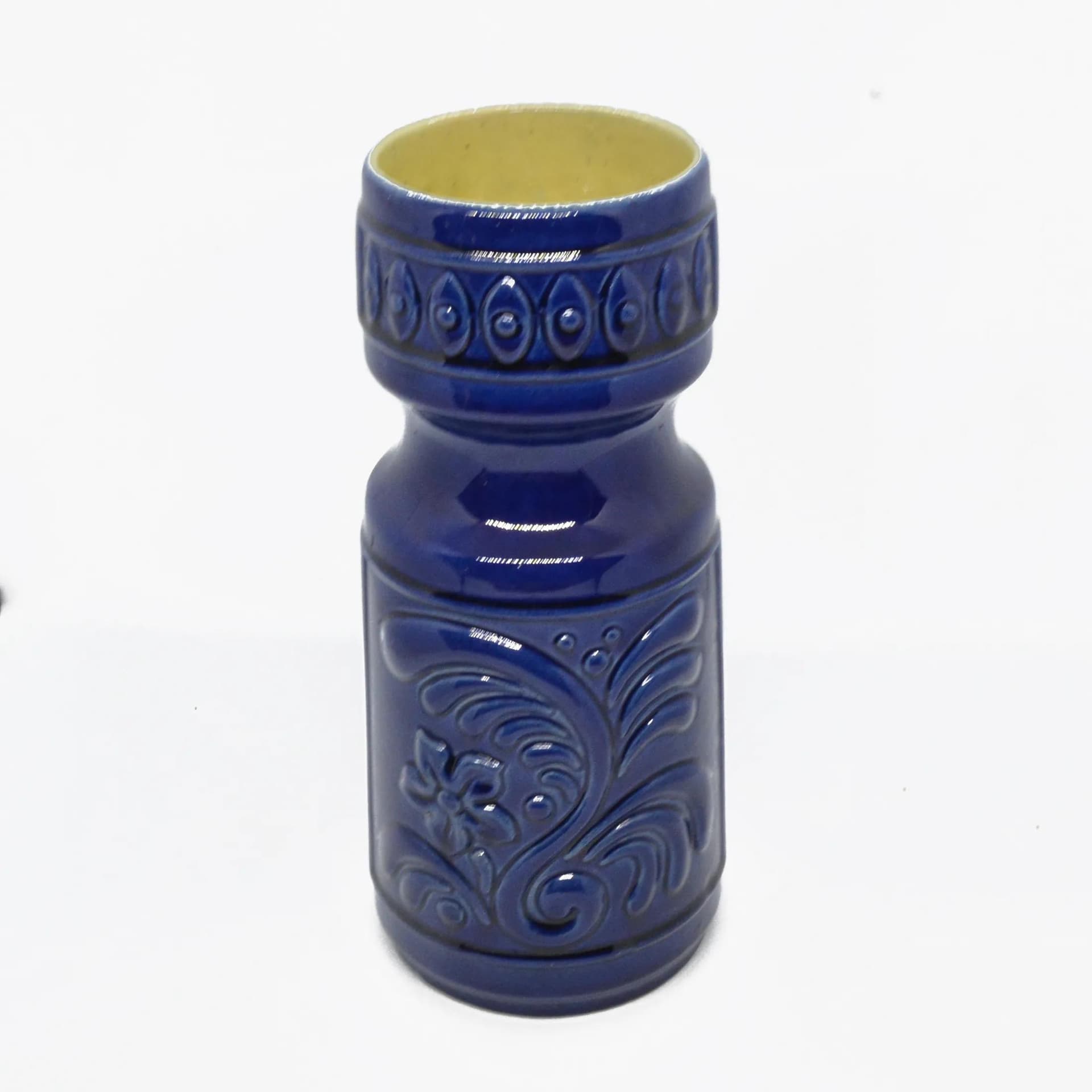 Wazon typ 122-24, niebieski, ceramika, Scheurich Keramik, Niemcy, lata 70. - 126849