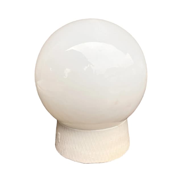 Industrial wall sconce, white, glass porcelite, Poland, 1960s. - DIMENSION