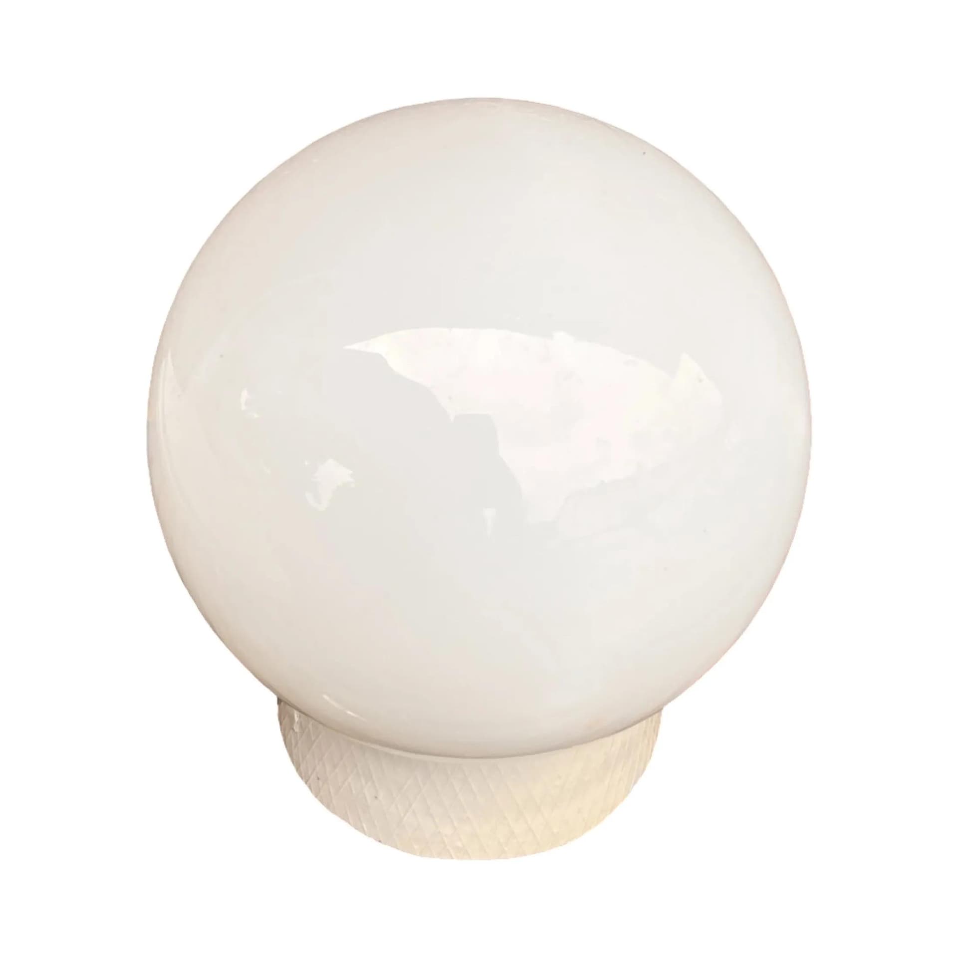 Industrial wall sconce, white, glass porcelite, Poland, 1960s. - 126846