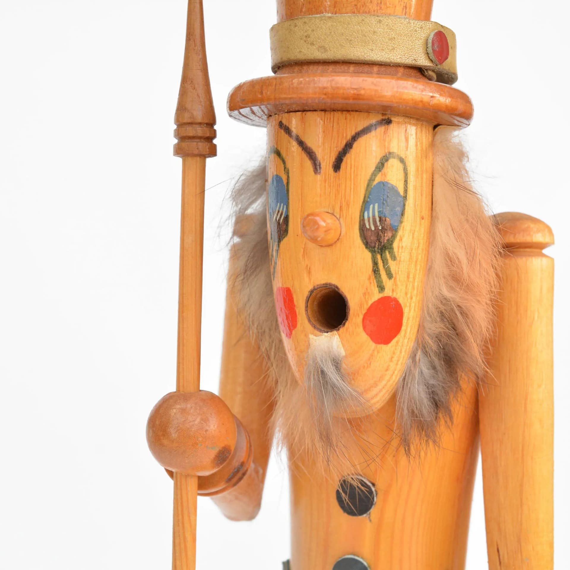 Incense holder, beige wood, Belgium, 1970s. - 126837