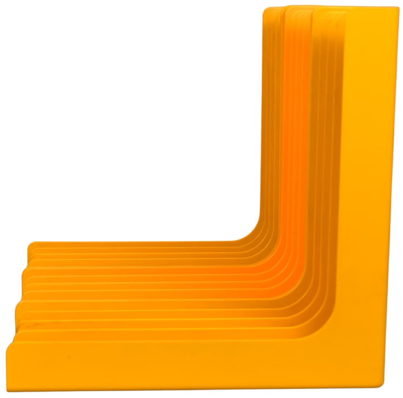 Zestaw stojaków na płyty winylowe, pomarańczowy, plastik, Szwecja, lata 70.