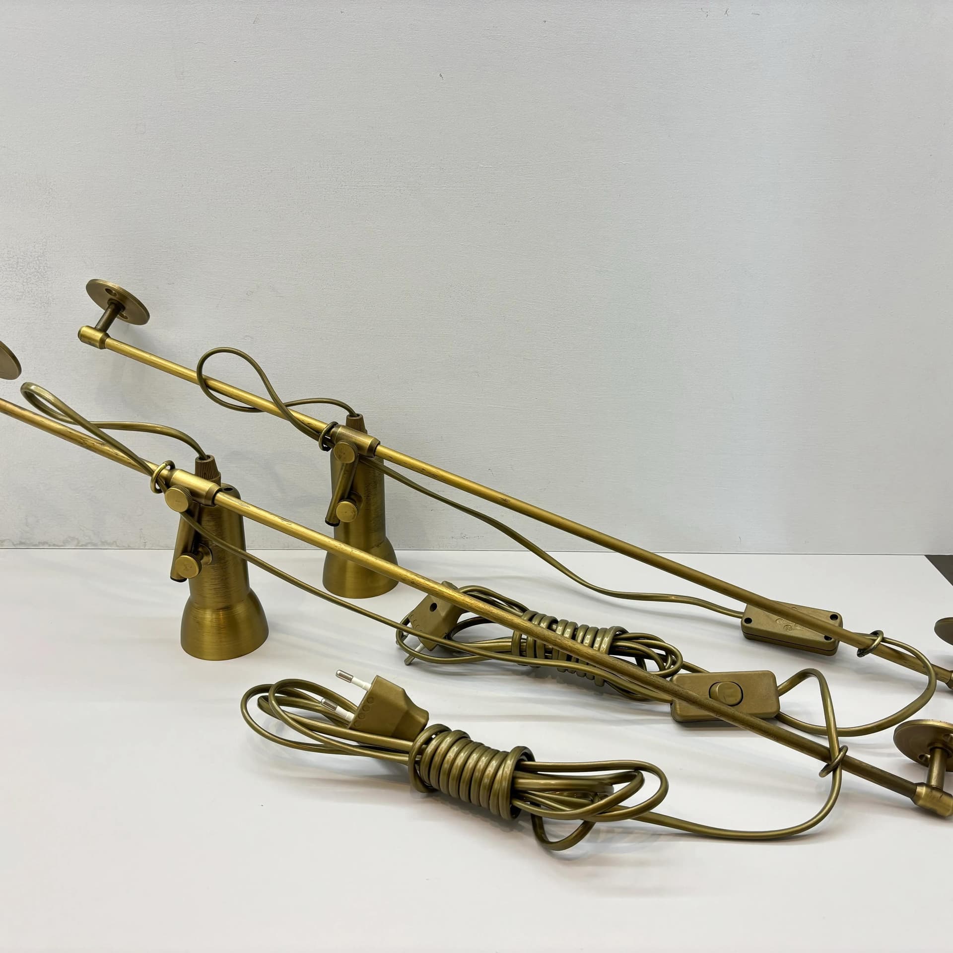 Para kinkietów, mosiądz złoty, KW Leuchten, Niemcy, lata 80. - 8784