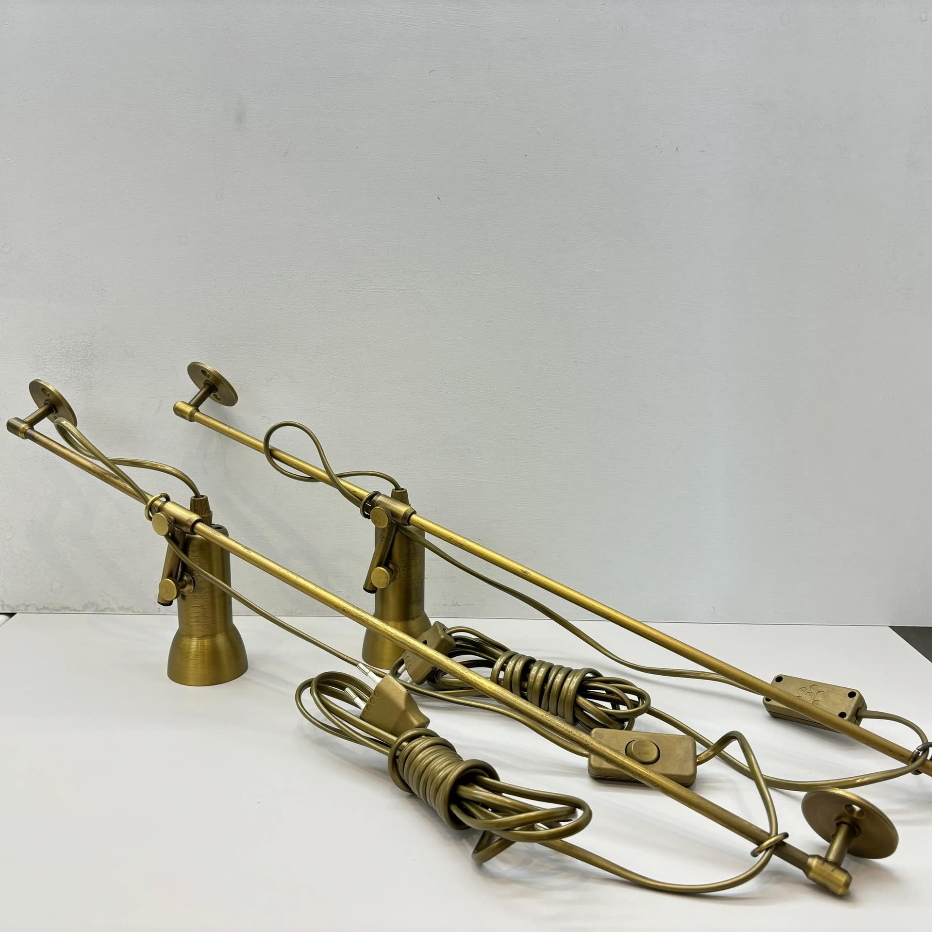 Para kinkietów, mosiądz złoty, KW Leuchten, Niemcy, lata 80. - 8783