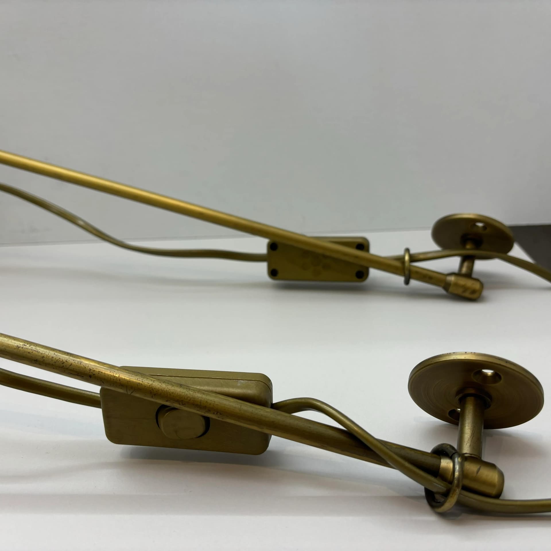 Para kinkietów, mosiądz złoty, KW Leuchten, Niemcy, lata 80. - 8787