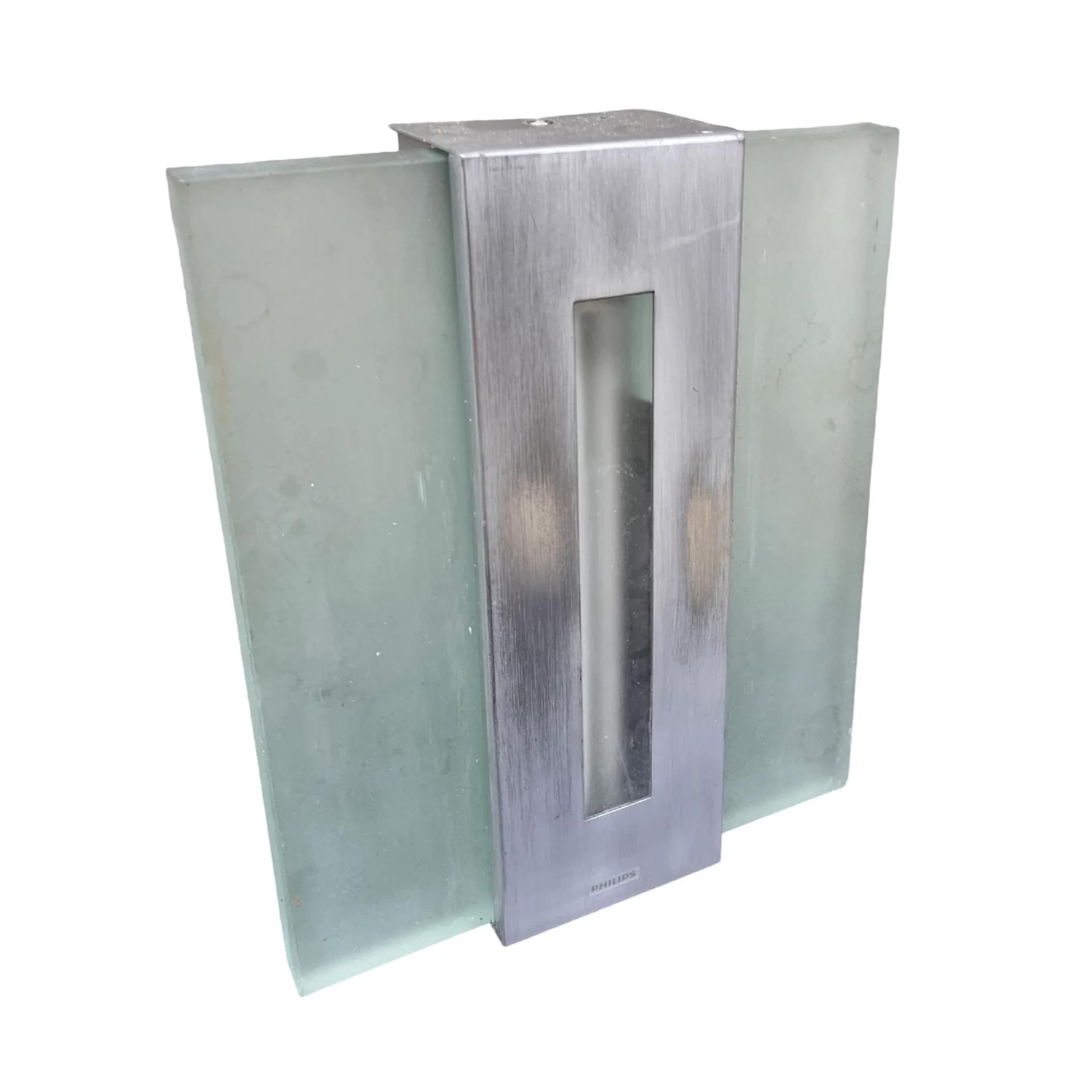 Wall light Ecom Northwoods, white glass, silver aluminium, Philips, Germany - 126716