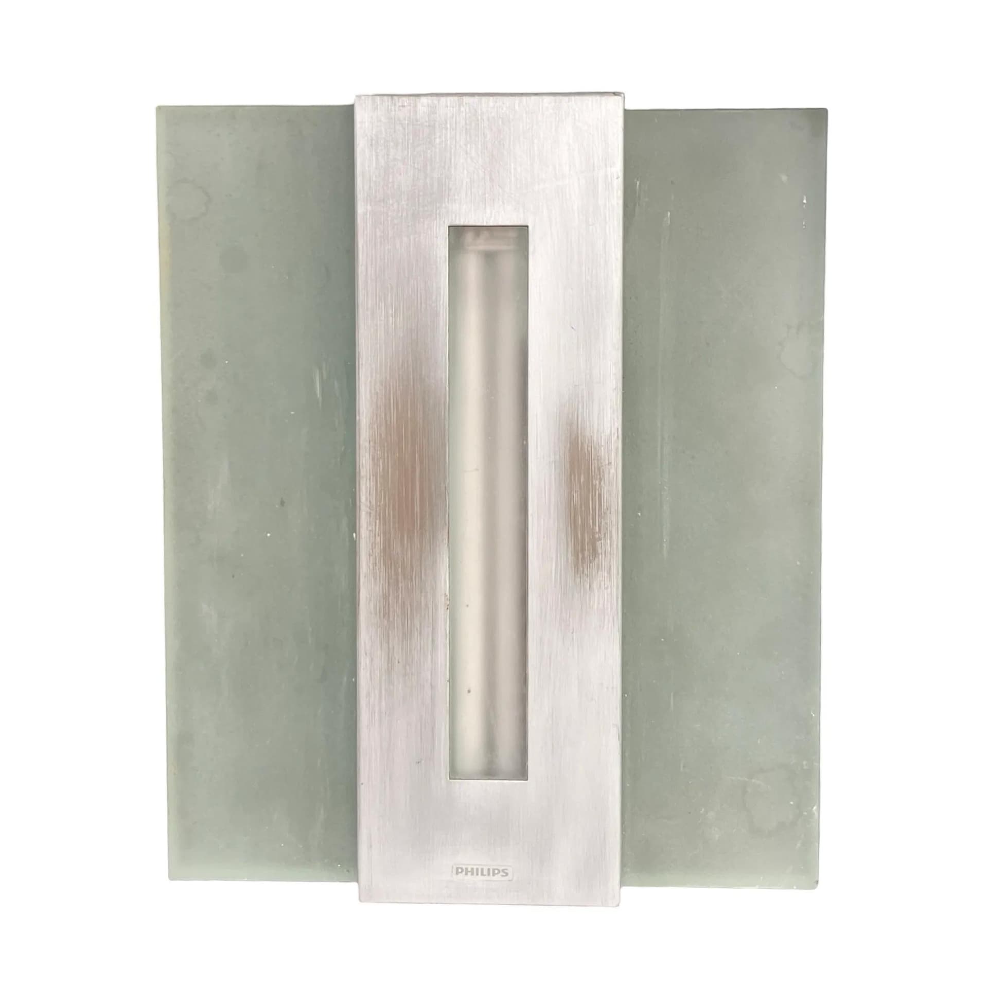 Wall light Ecom Northwoods, white glass, silver aluminium, Philips, Germany