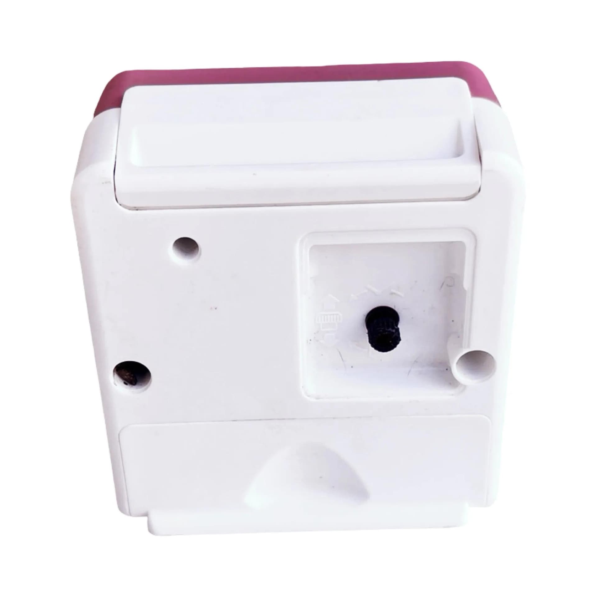 Budzik modernistyczny, różowy, tworzywo sztuczne, Junghans, Niemcy, lata 80. - 126710