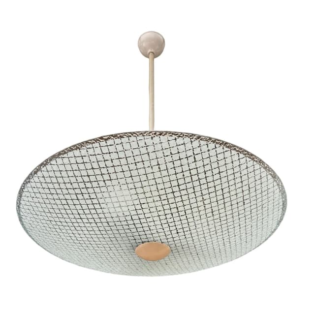 Chandelier Brusel, turquoise glass, VEB Narva Leuchtenbau Arnsdorf, Germany, 1970s. - DIMENSION