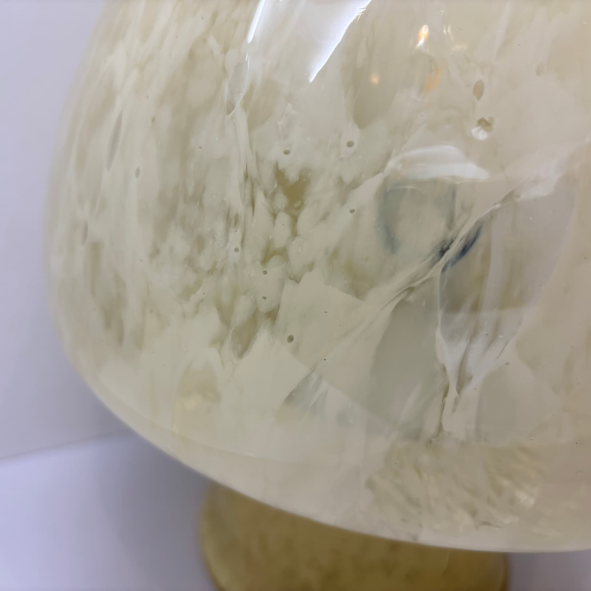 Para lamp nocnych Mushroom, szkło Murano żółty, Włochy, lata 70. - 129807