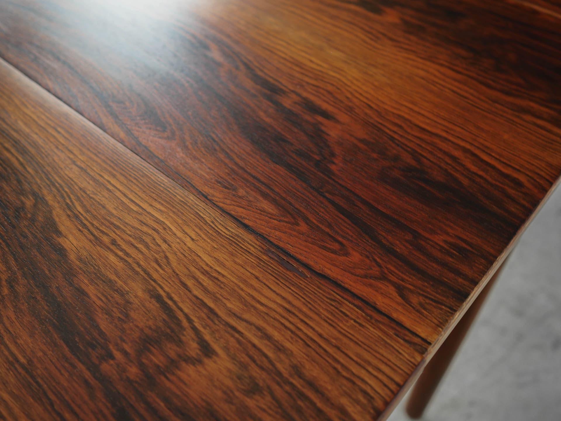 Stół rozkładany, brązowy, palisander, Dania, lata 70. - 129866