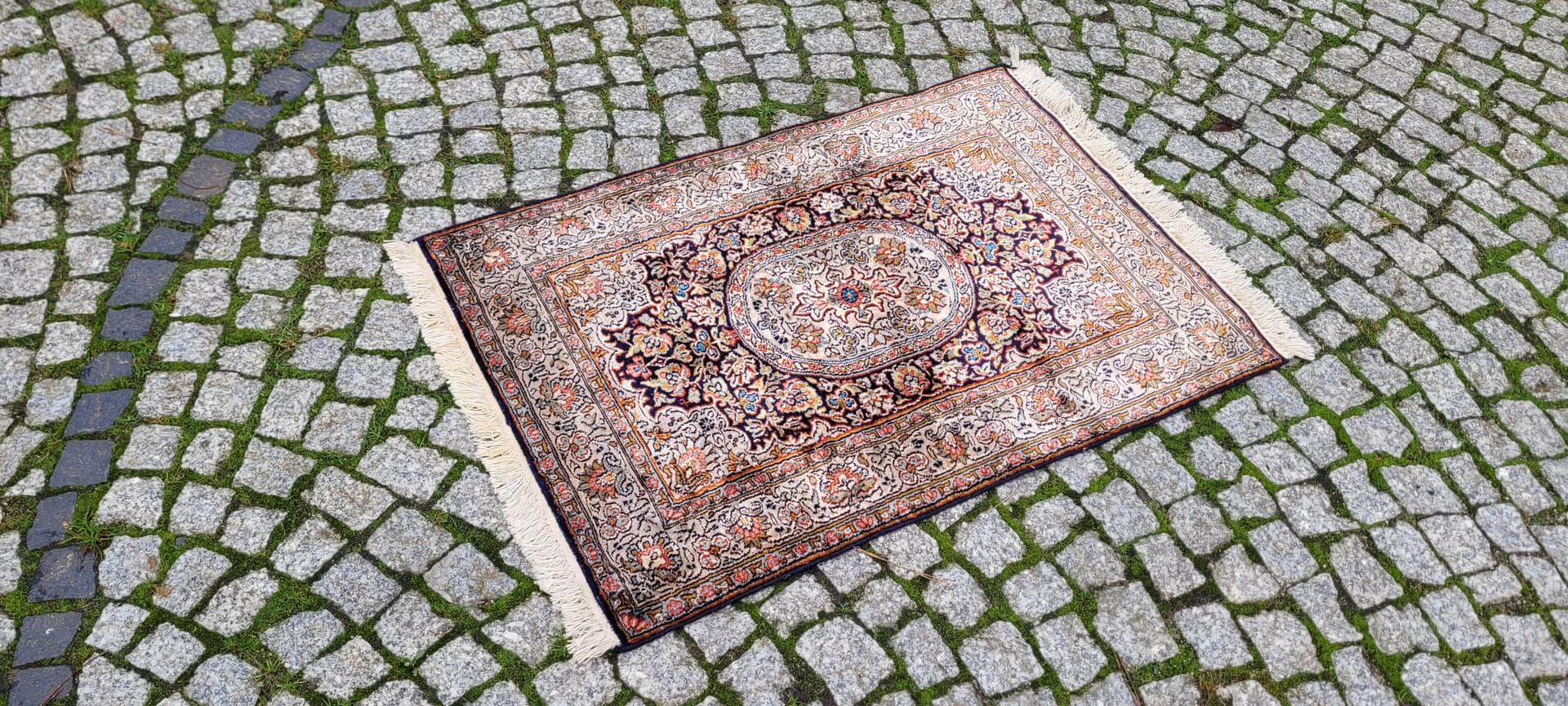 Dywan Indo Ghom, 100x63 cm, maroon, jedwab, Indie - 129959