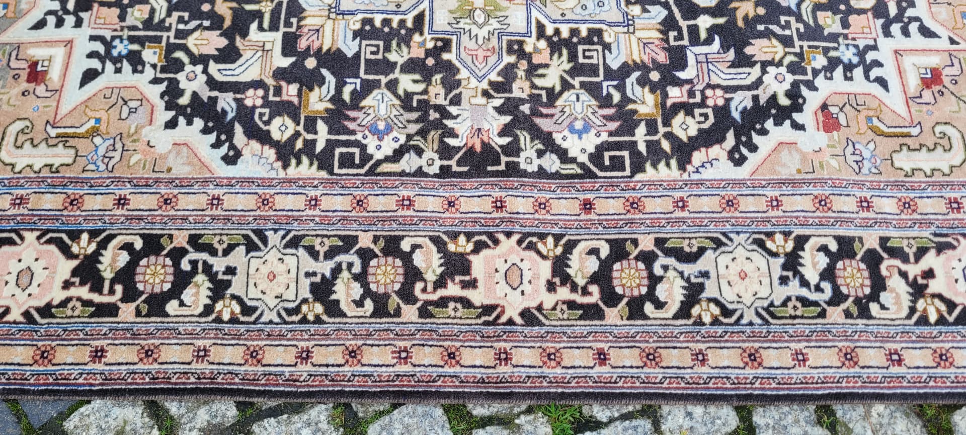 Dywan Tebriz, 160x111 cm, multicolor, wełna kork z jedwabiem, Iran, początek XX w. - 129972