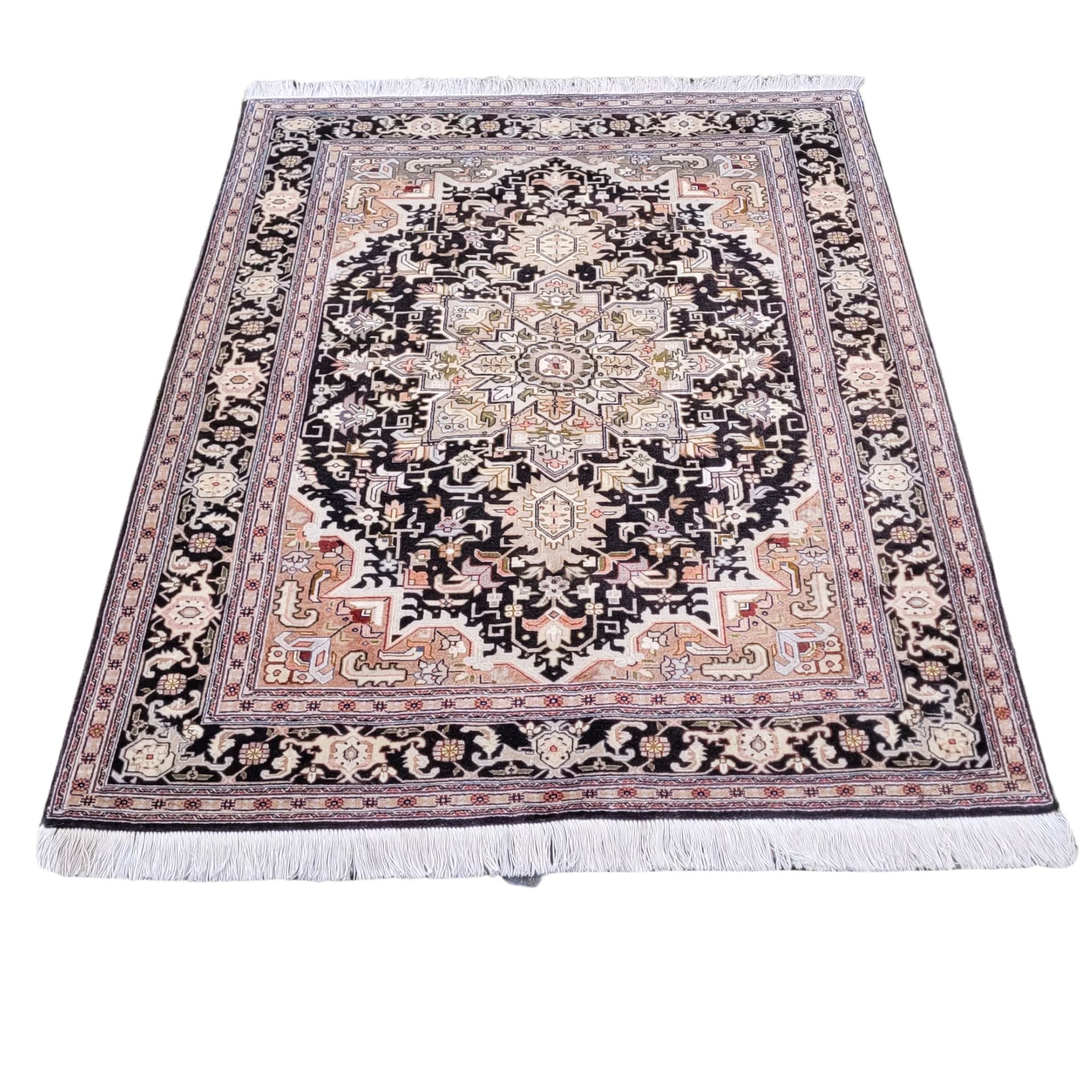 Dywan Tebriz, 160x111 cm, multicolor, wełna kork z jedwabiem, Iran, początek XX w. - 130756