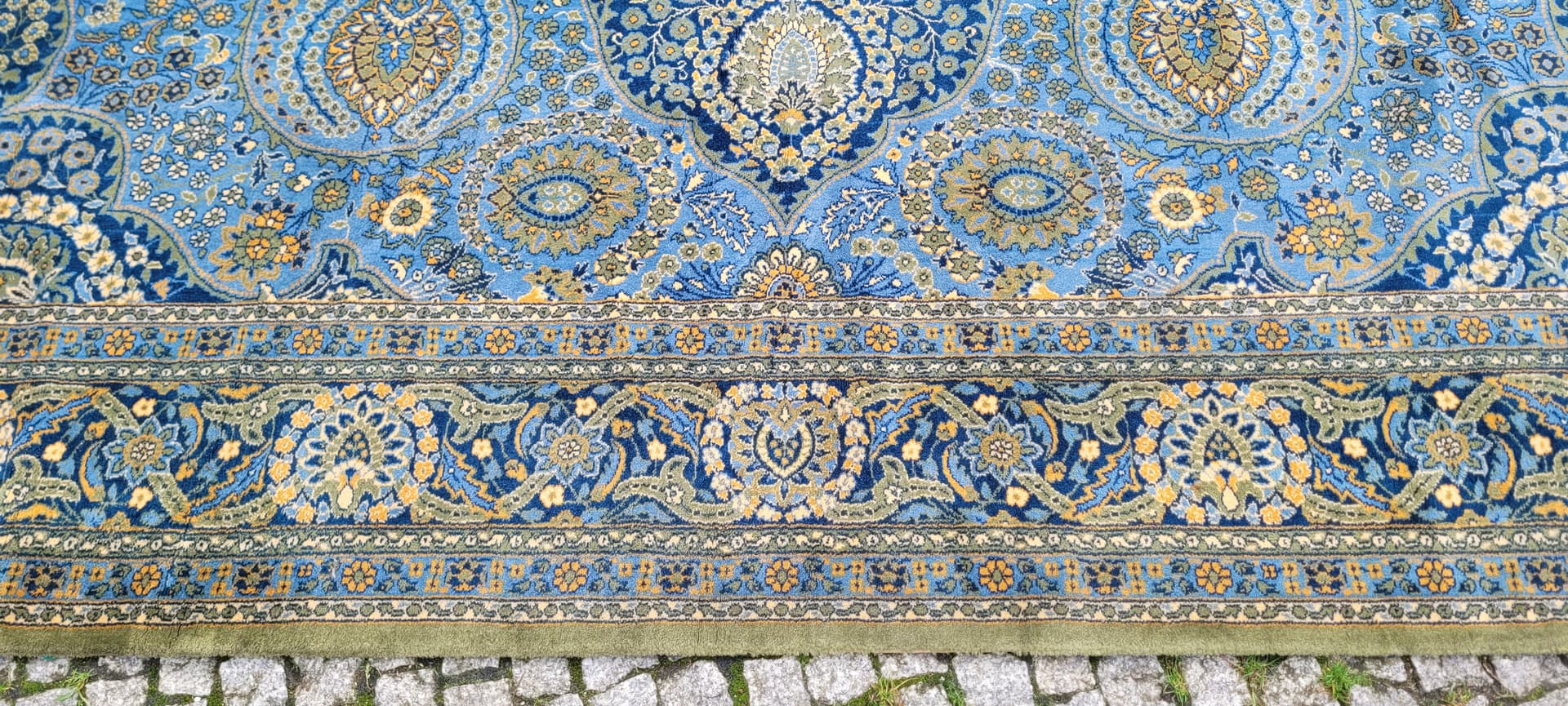 Dywan perski, 250x350 cm, niebieski, wełna, lata 70. - 129992