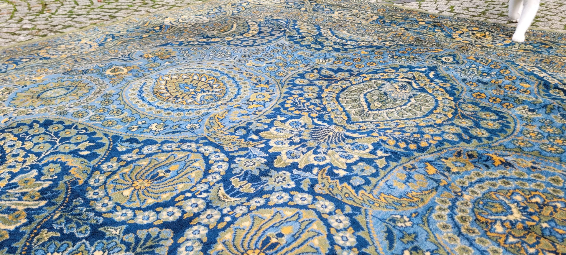 Dywan perski, 250x350 cm, niebieski, wełna, lata 70. - 129985