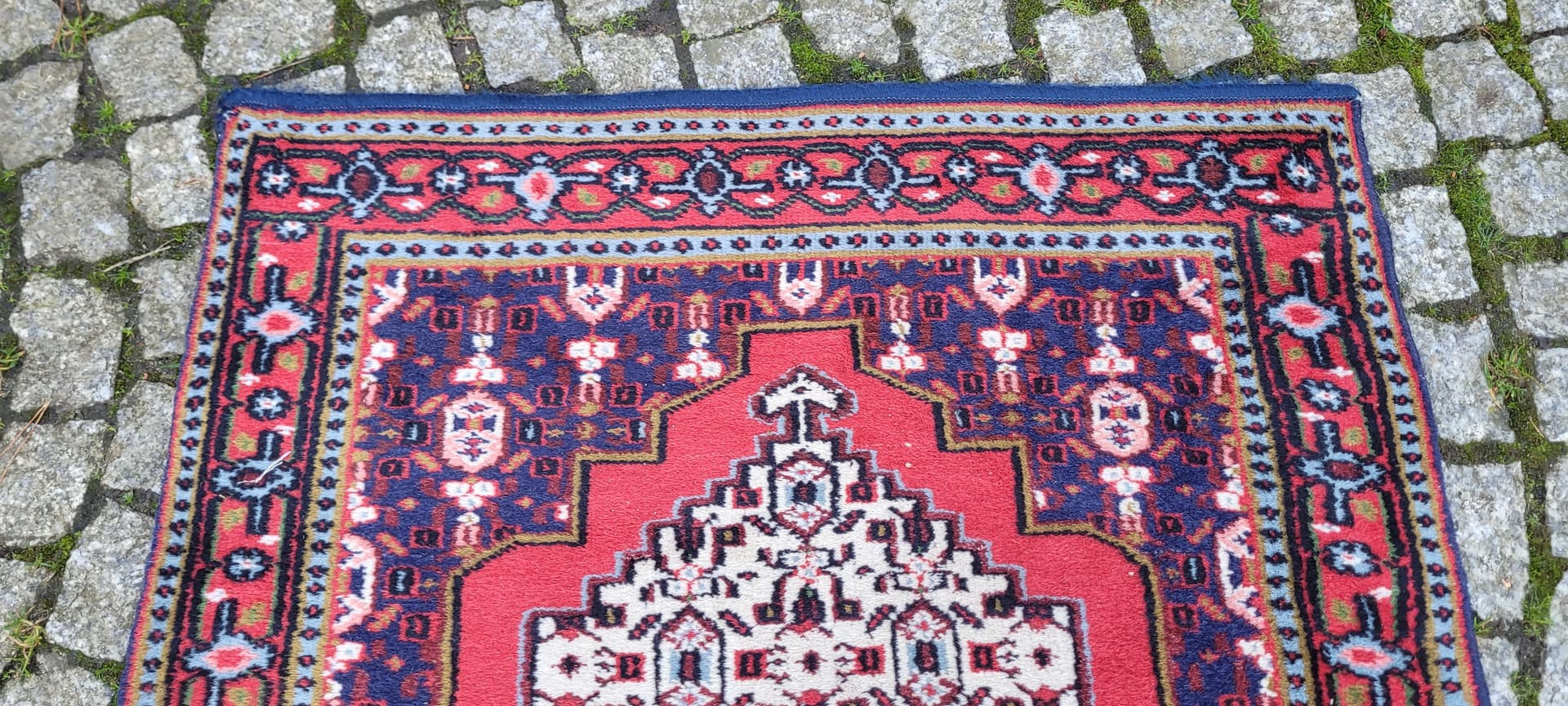 Rug Kazak 255x73cm, multicolor wool, India, early 20th c. - 130061