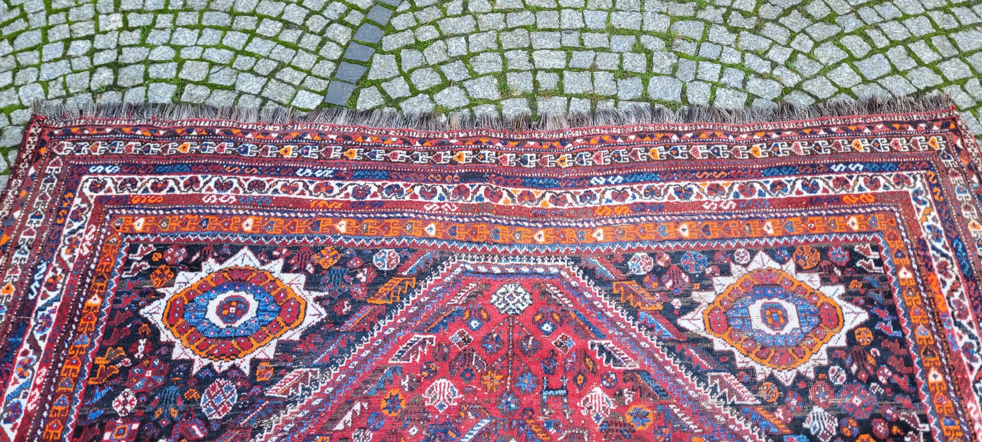 Dywan Kaszkaj, czerwony, wełna, Iran, 216x305 cm - 130108