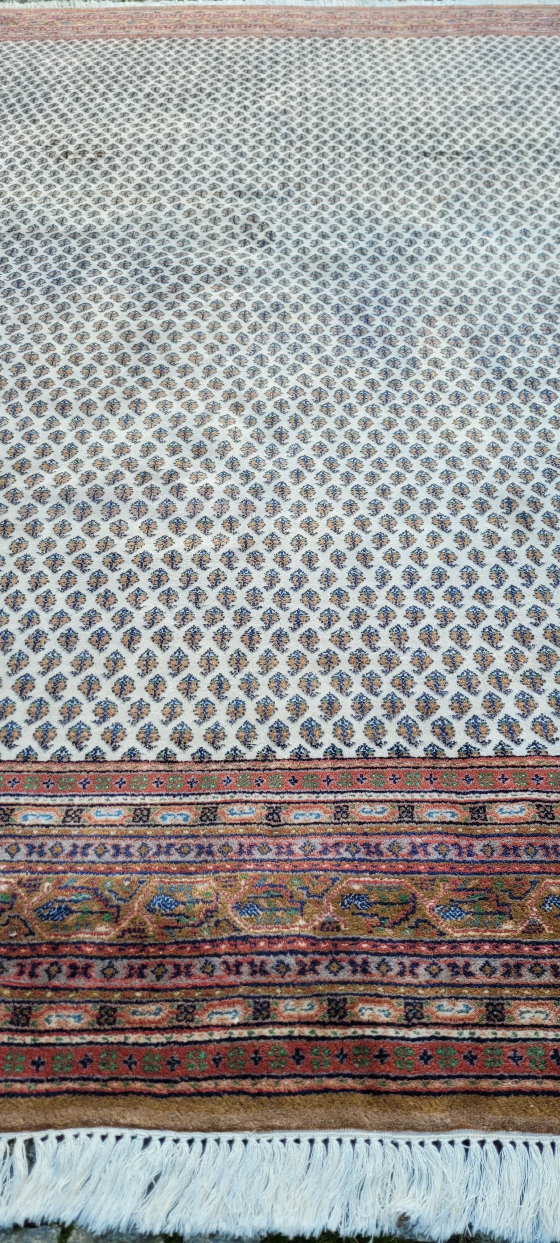 Rug Indo Sarough Mir 247x355 cm, beige wool, India - 130115