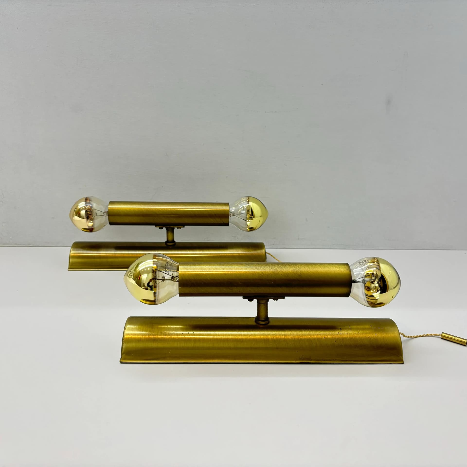 Para kinkietów, golden mosiądz, TZ Schmitz Leuchten, Niemcy, lata 70. - 8948