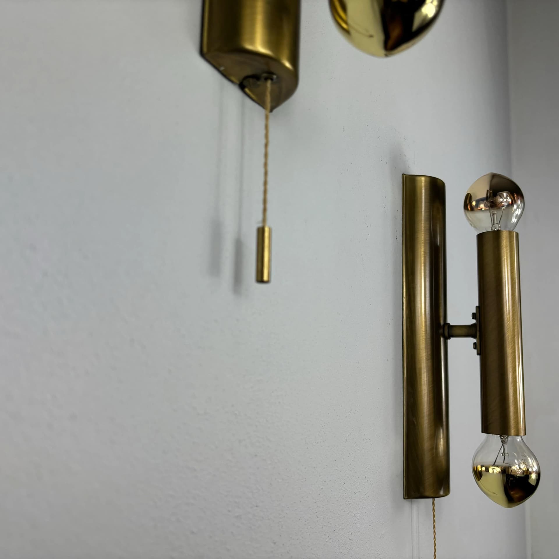 Para kinkietów, golden mosiądz, TZ Schmitz Leuchten, Niemcy, lata 70. - 8942