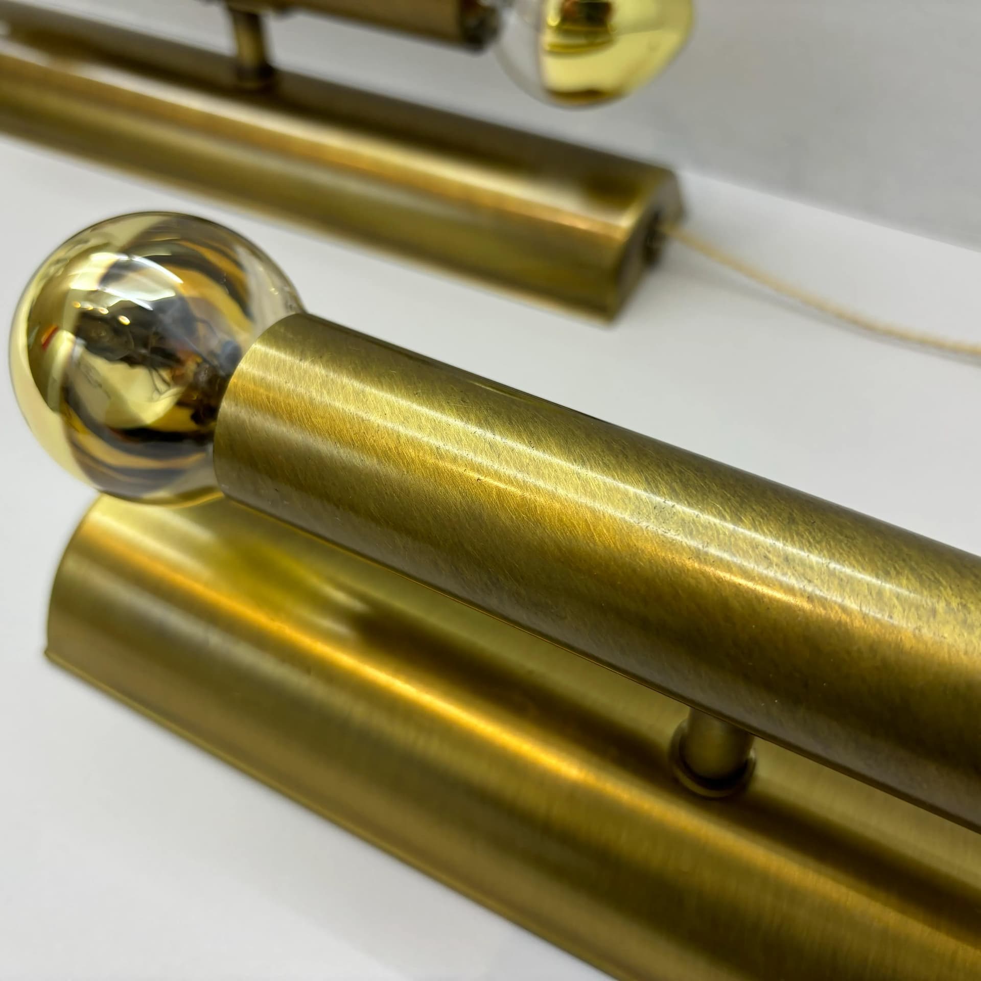 Para kinkietów, golden mosiądz, TZ Schmitz Leuchten, Niemcy, lata 70. - 8946