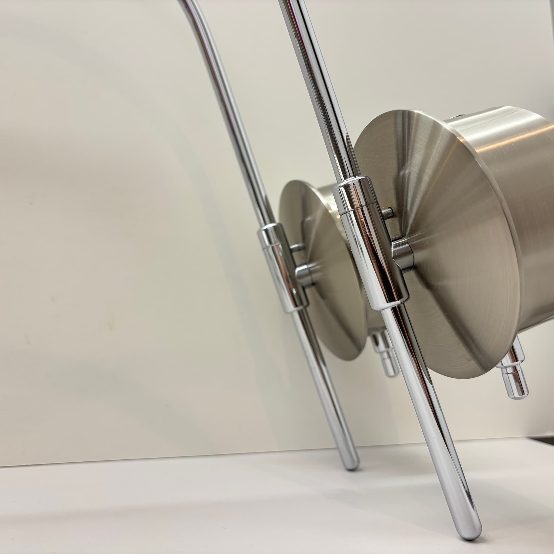 Para kinkietów, srebrny, stal chromowana, B+M Leuchten, Niemcy, lata 90. - 130266