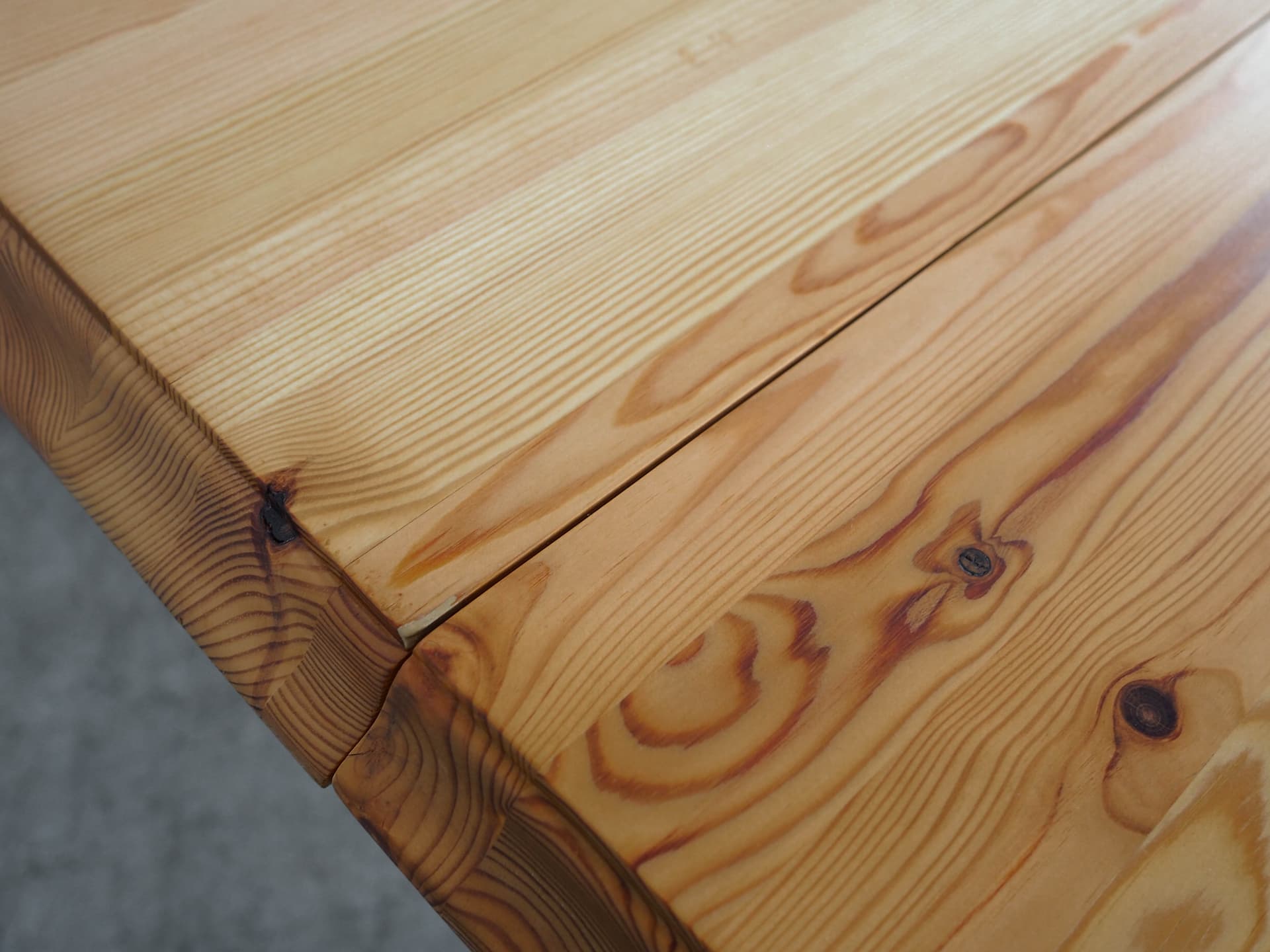 Dining table, light brown pine, Denmark, 1970s. - 130325