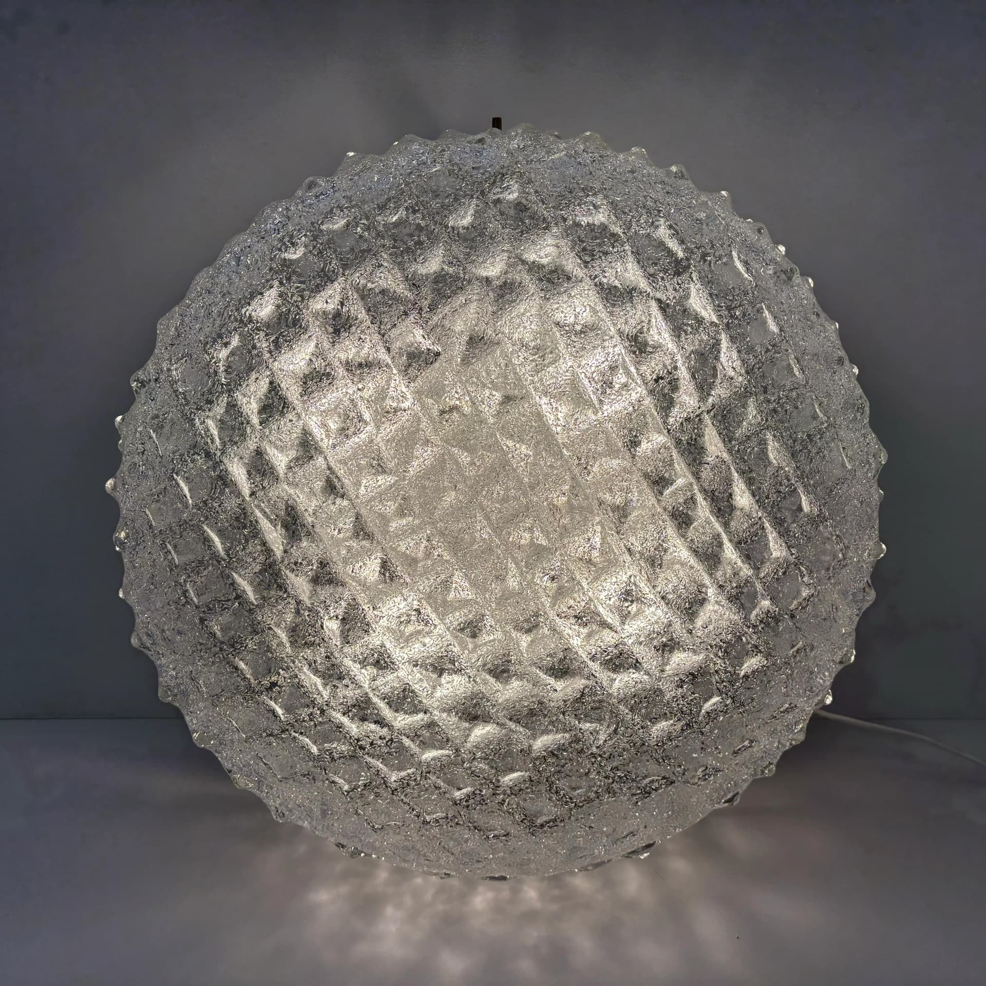 Plafon, złocony mosiądz, szkło Murano, Hillebrand, Niemcy, lata 70. - 8912