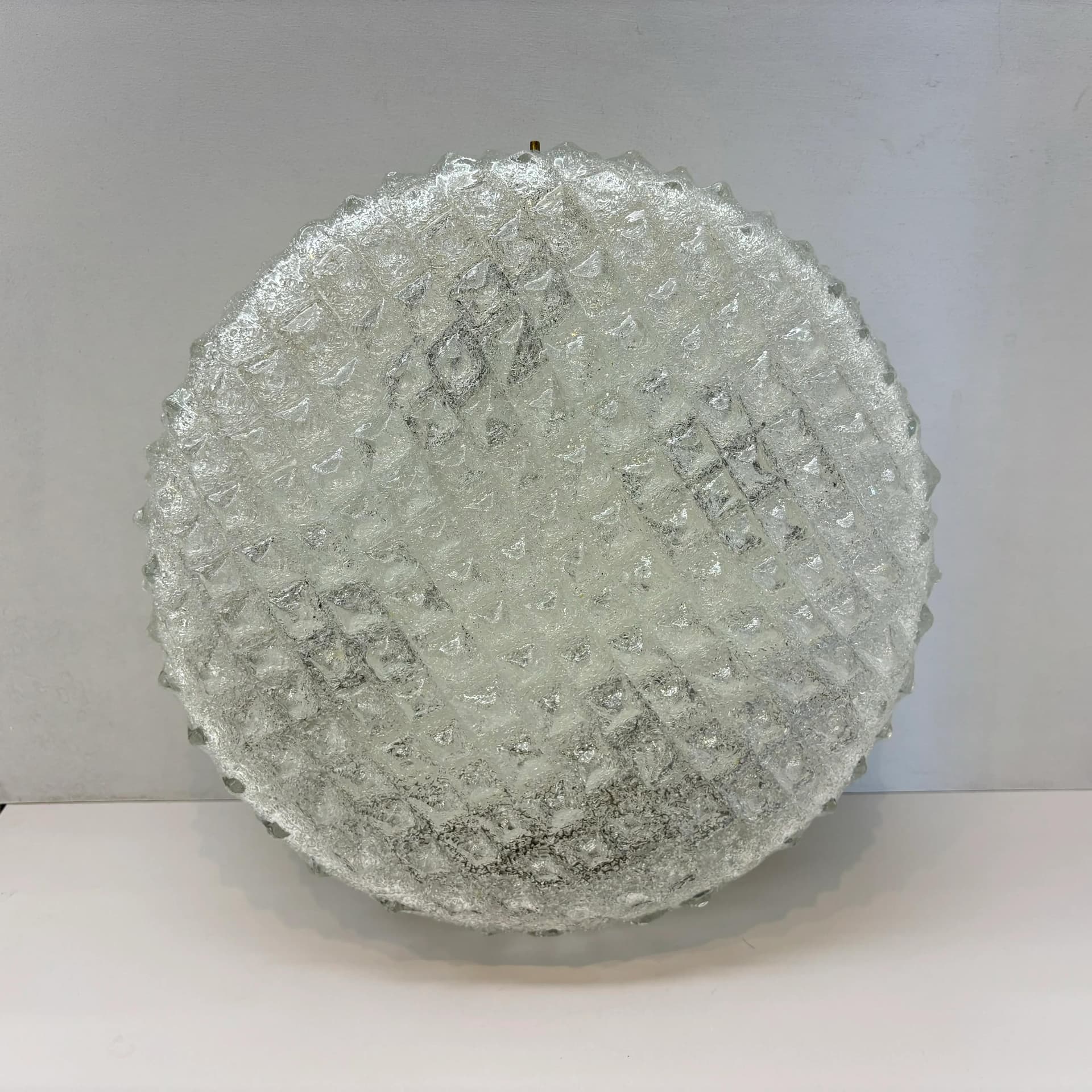 Plafon, złocony mosiądz, szkło Murano, Hillebrand, Niemcy, lata 70. - 8914