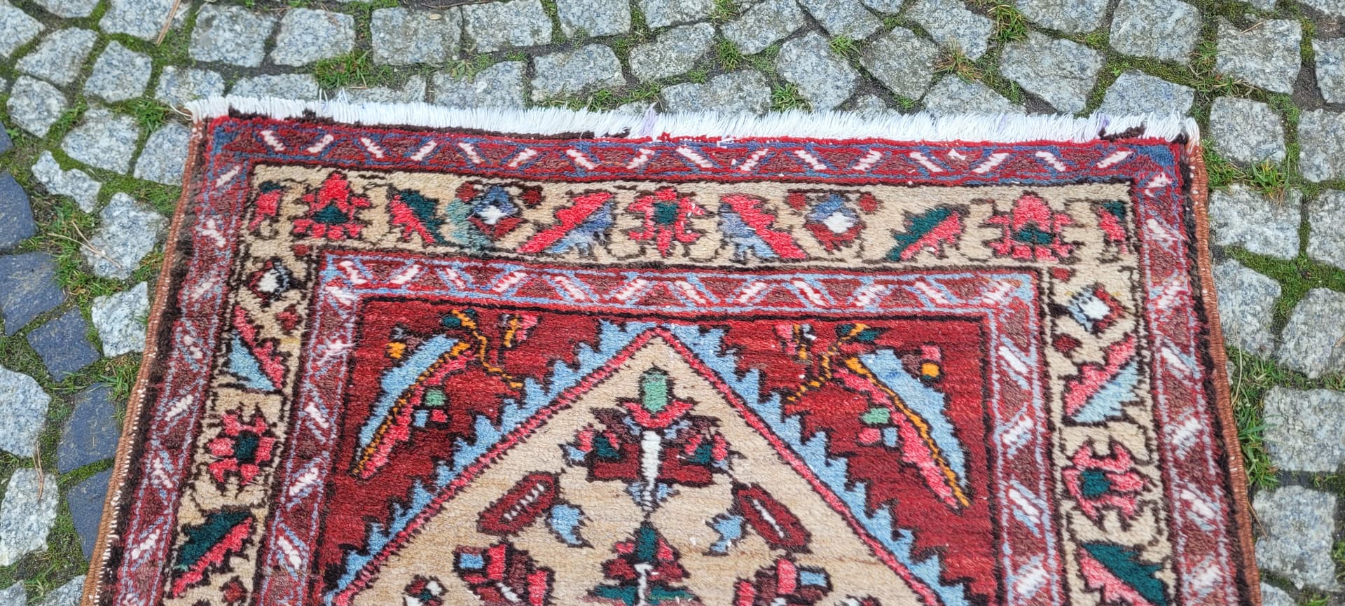 Runner Heriz, multicolor wool, Iran, 90x325 cm - 130658