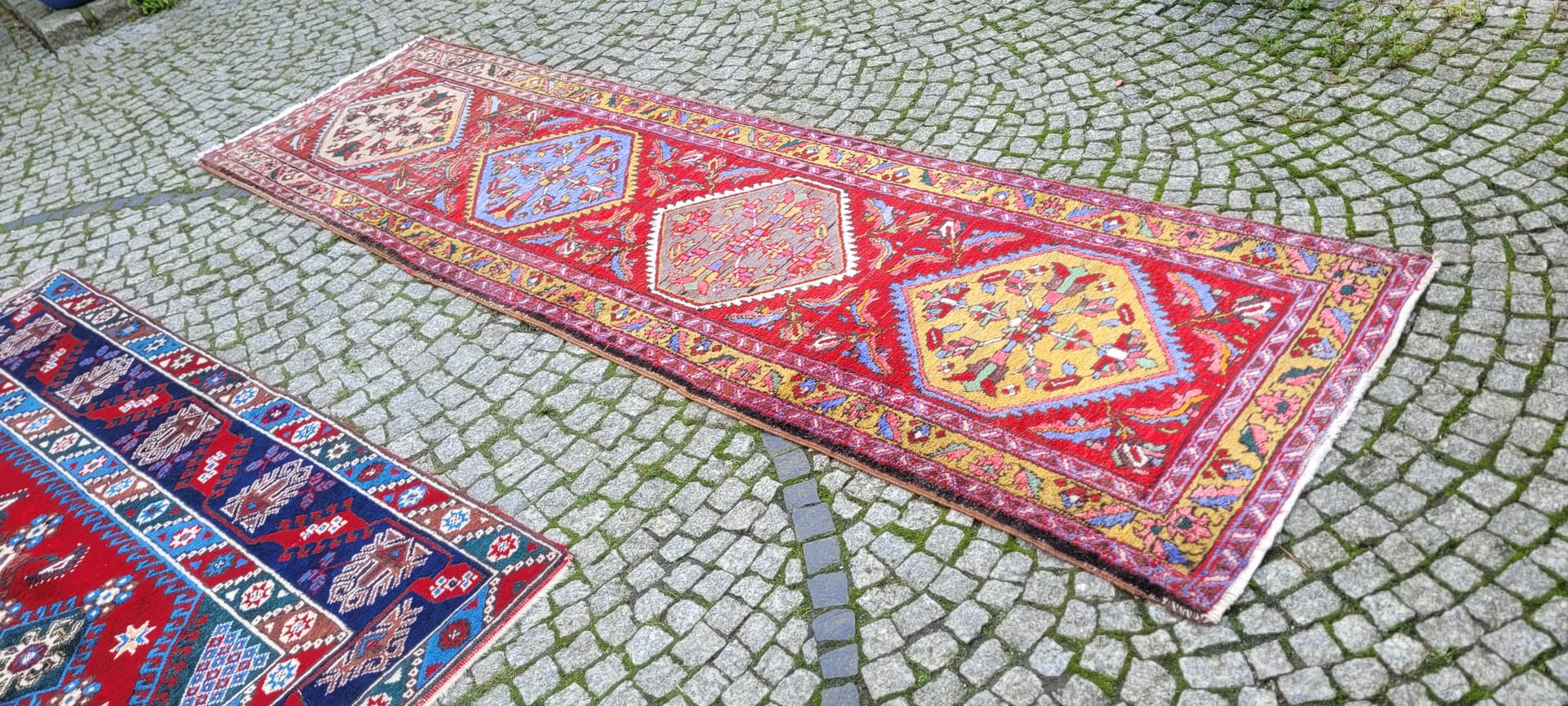 Runner Heriz, multicolor wool, Iran, 90x325 cm - 130659