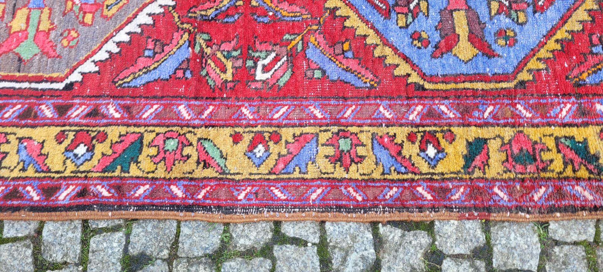 Runner Heriz, multicolor wool, Iran, 90x325 cm - 130663