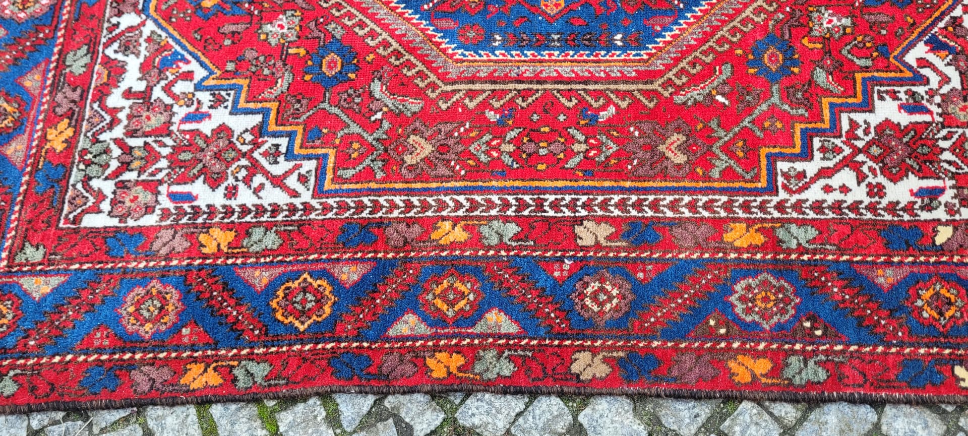 Dywan Bidjar, 160x105 cm, czerwony, wełna, Indie, lata 70. - 130693