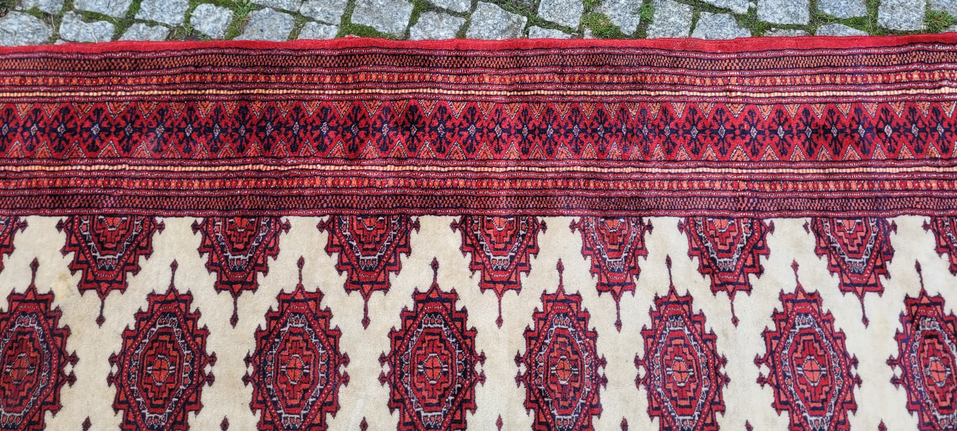 Rug Buchara 126x200 cm, red, wool cotton, Pakistan - 130715