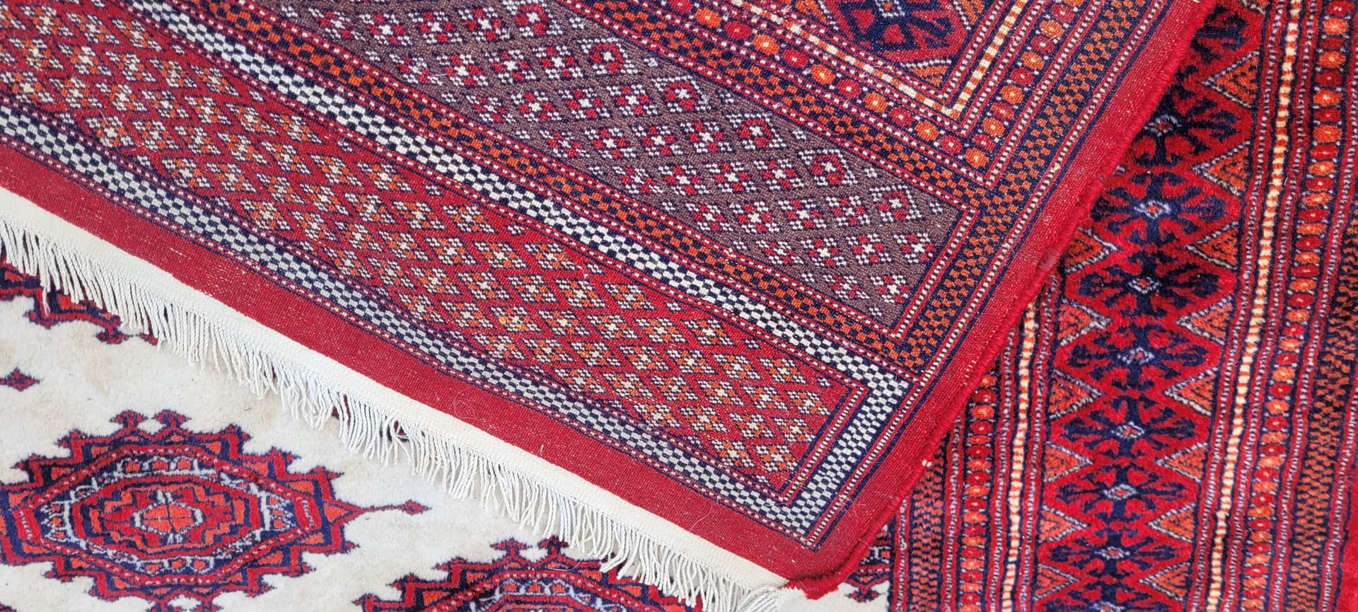 Rug Buchara 126x200 cm, red, wool cotton, Pakistan - 130724