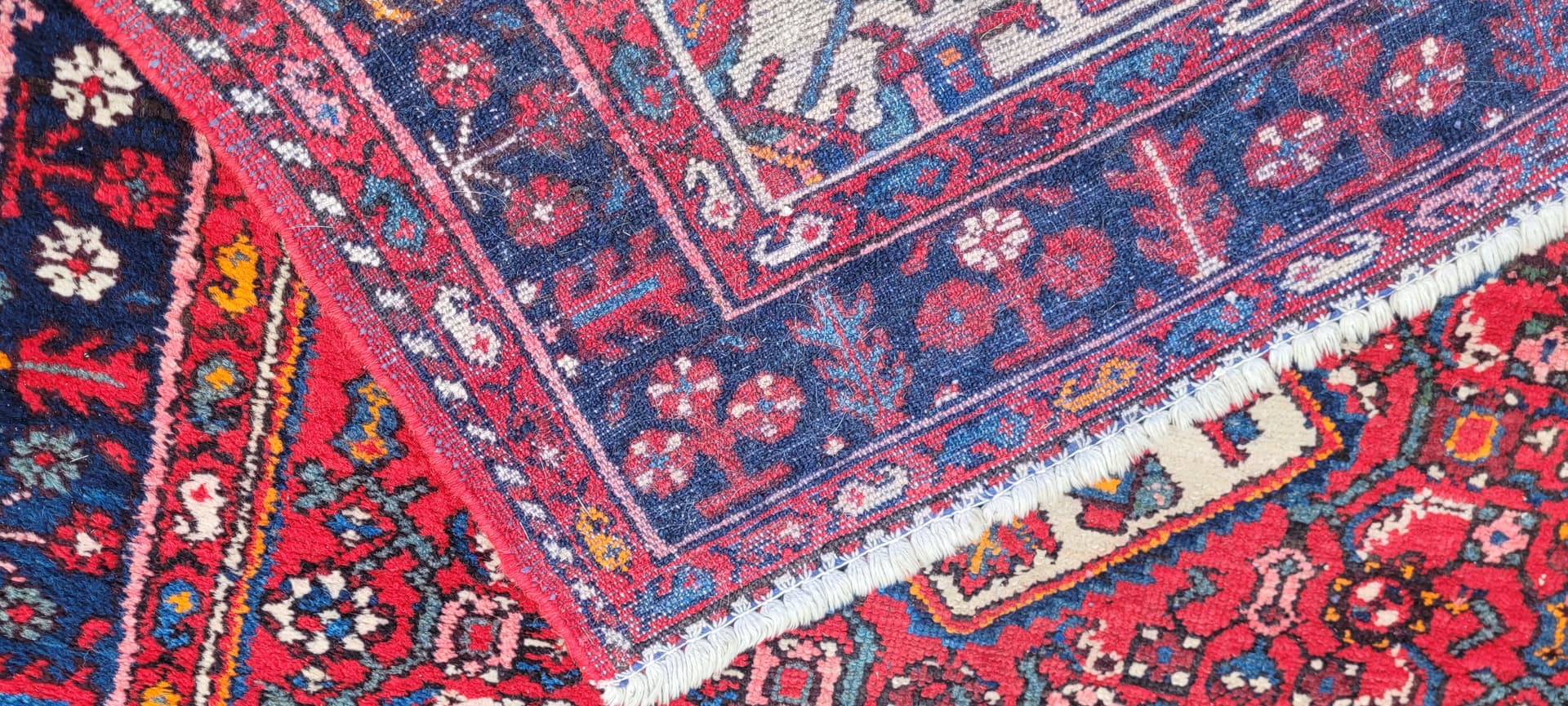 Dywan Hamadan 113x150 cm, czerwony, wełna, Iran, pierwsza połowa XX w. - 130739