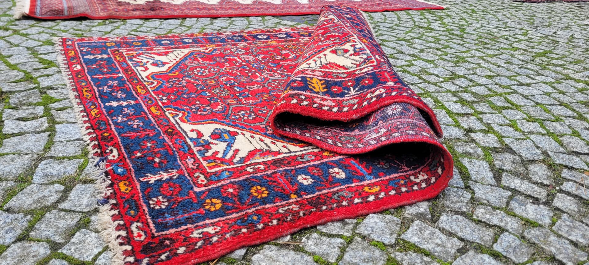 Dywan Hamadan 113x150 cm, czerwony, wełna, Iran, pierwsza połowa XX w. - 130729